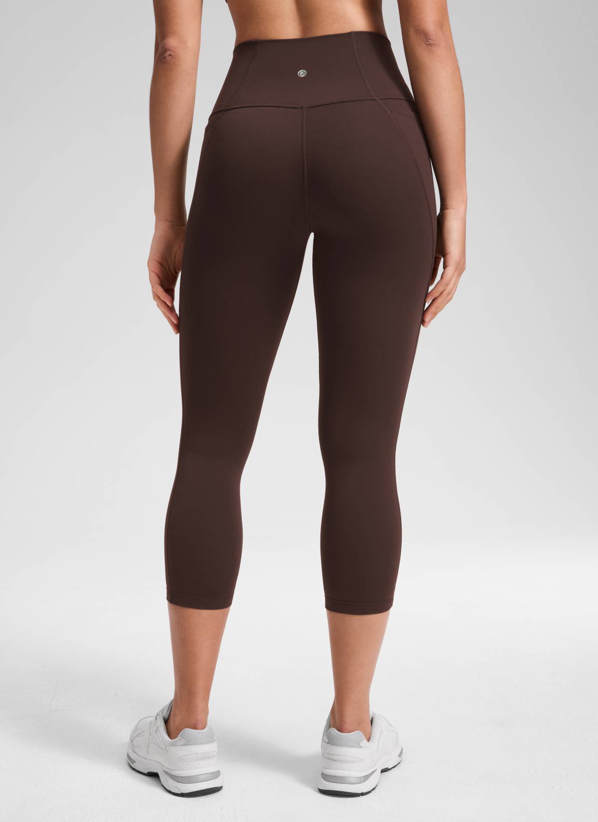 CRZ YOGA Yoga Tinggi Wanita Butterluxe Capri dengan Poket 21'' Coklat Fudge Panas
