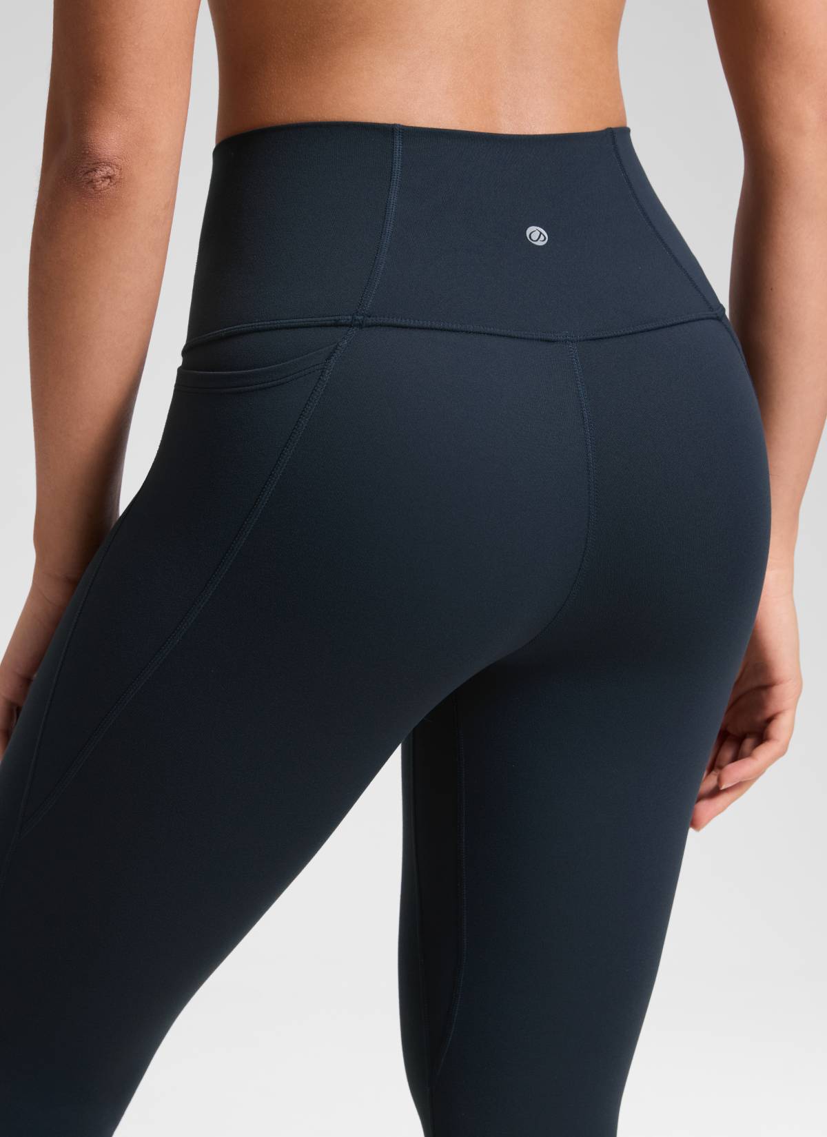 CRZ YOGA Yoga Tinggi Wanita Butterluxe Capri dengan Poket 21'' Tentera Laut Sejati