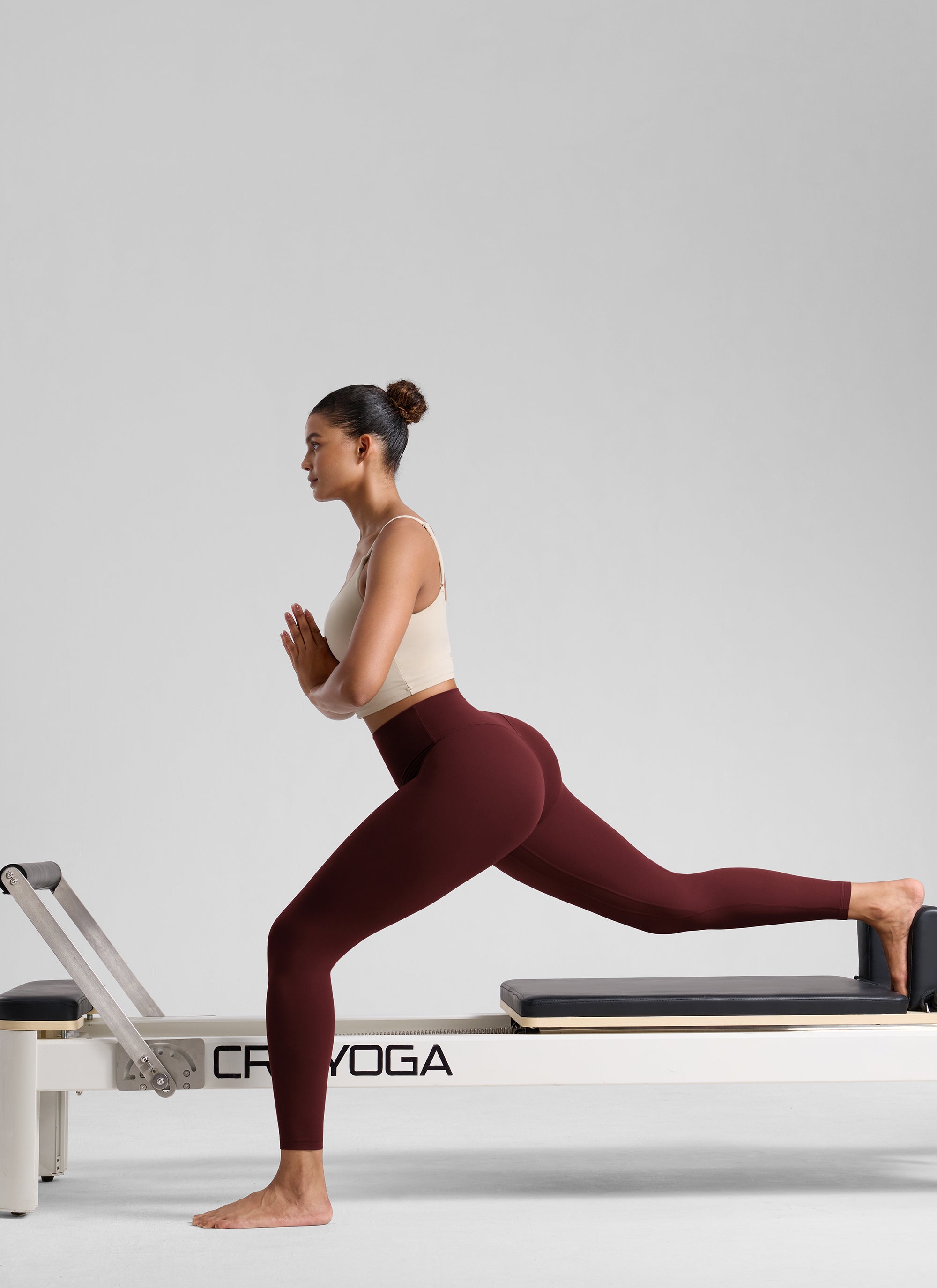 CRZ YOGA レディース ワークアウト ハイライズButterlift レギンス 25インチ レッド・メルロー