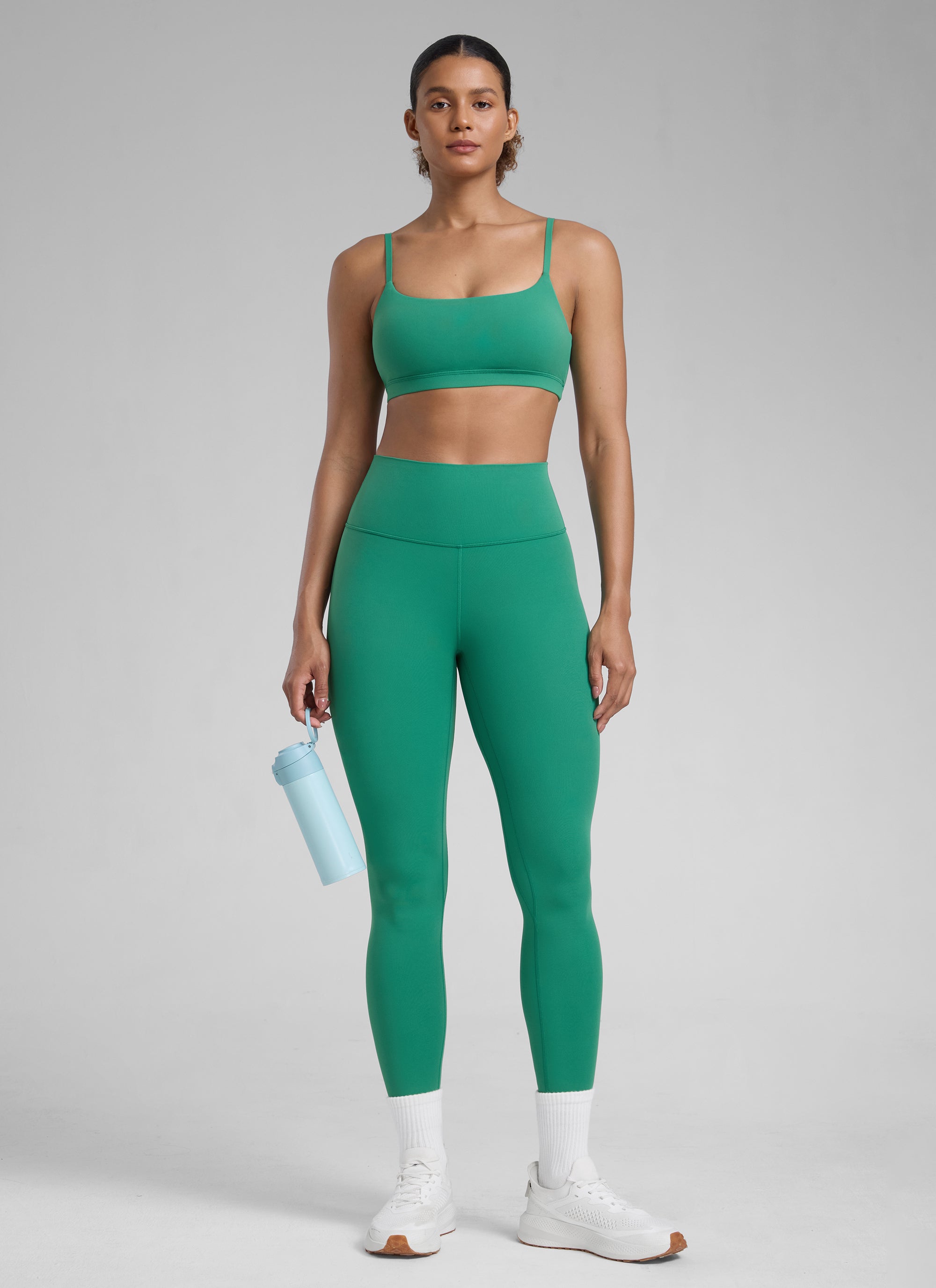 CRZ YOGA Pambabaeng Pag-eehersisyo Mataas na Pagtaas Butterlift Yoga Leggings 25'' Cascadia Green