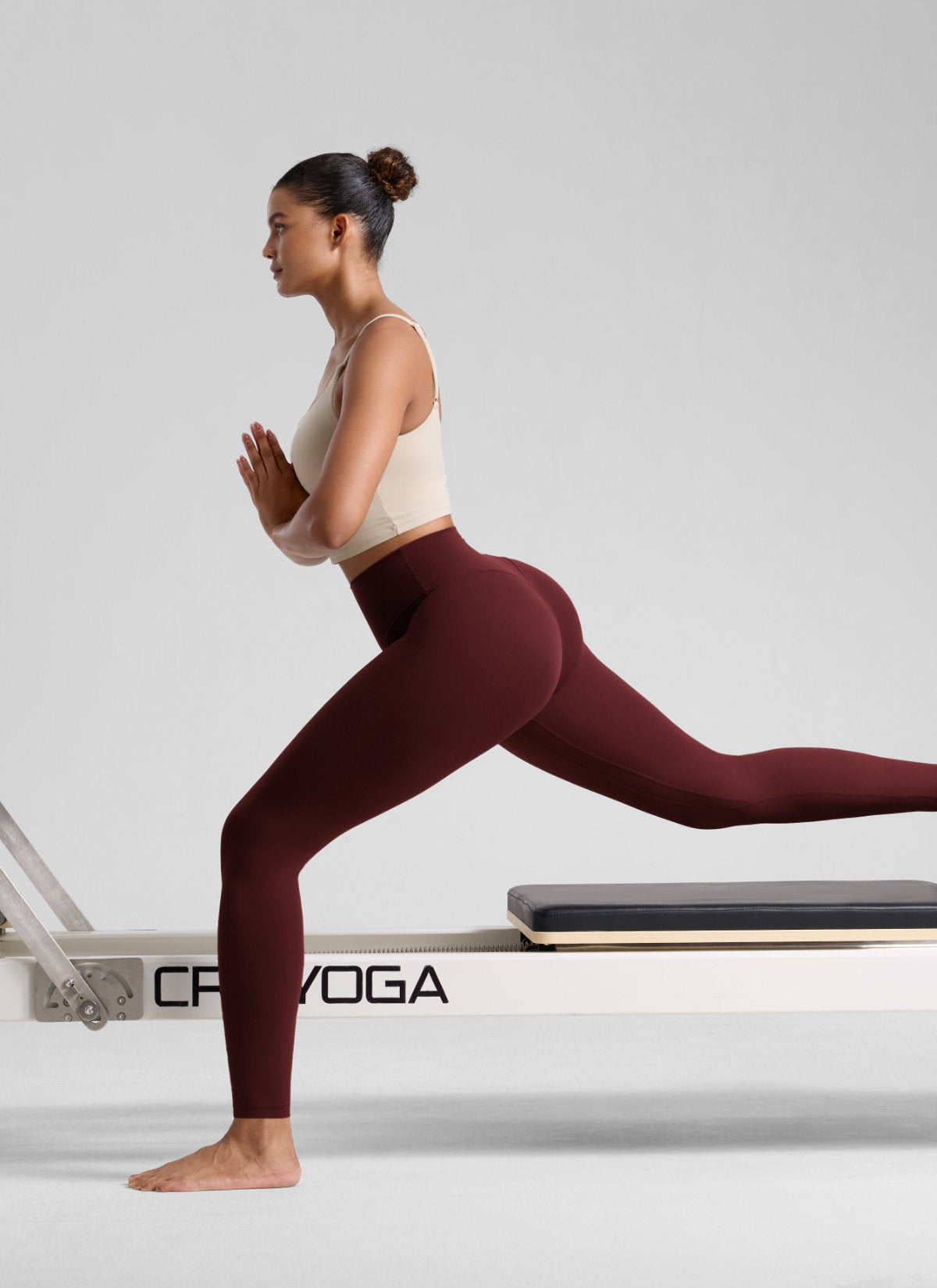 CRZ YOGA レディース ワークアウト ハイライズButterlift ヨガレギンス 28インチ レッド・メルロー
