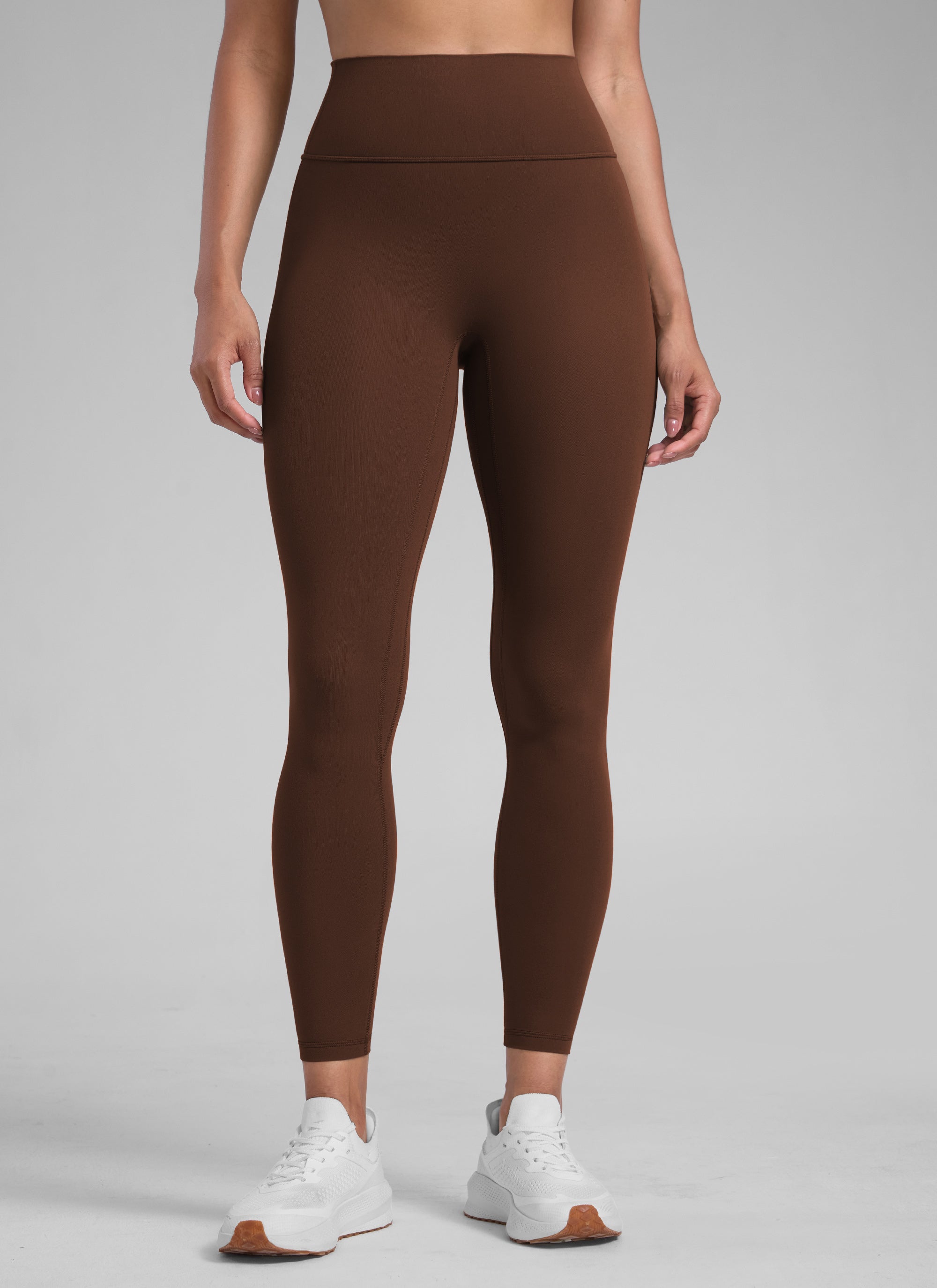 CRZ YOGA 여성용 Butterlift 스크런치 엉덩이 레깅스, 앞면 솔기 없음, 라바 브라운