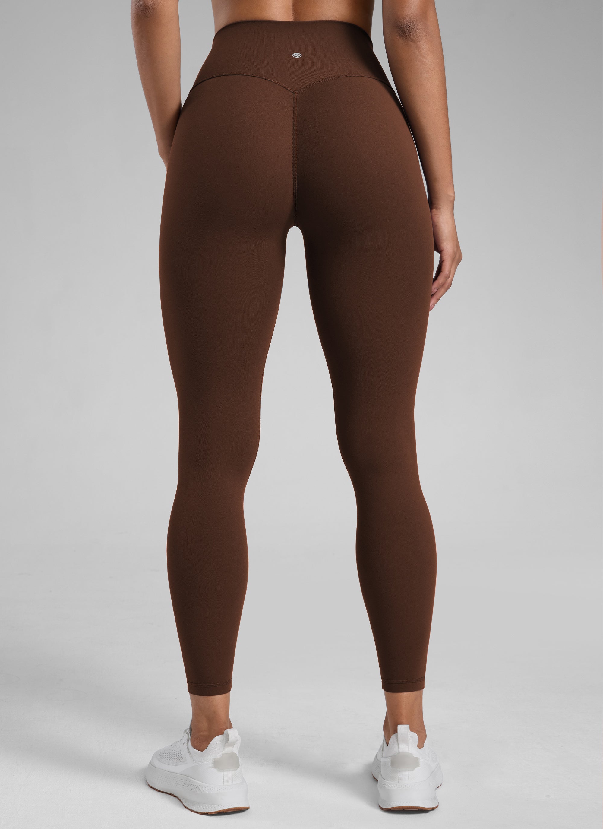CRZ YOGA 여성용 Butterlift 스크런치 엉덩이 레깅스, 앞면 솔기 없음, 라바 브라운