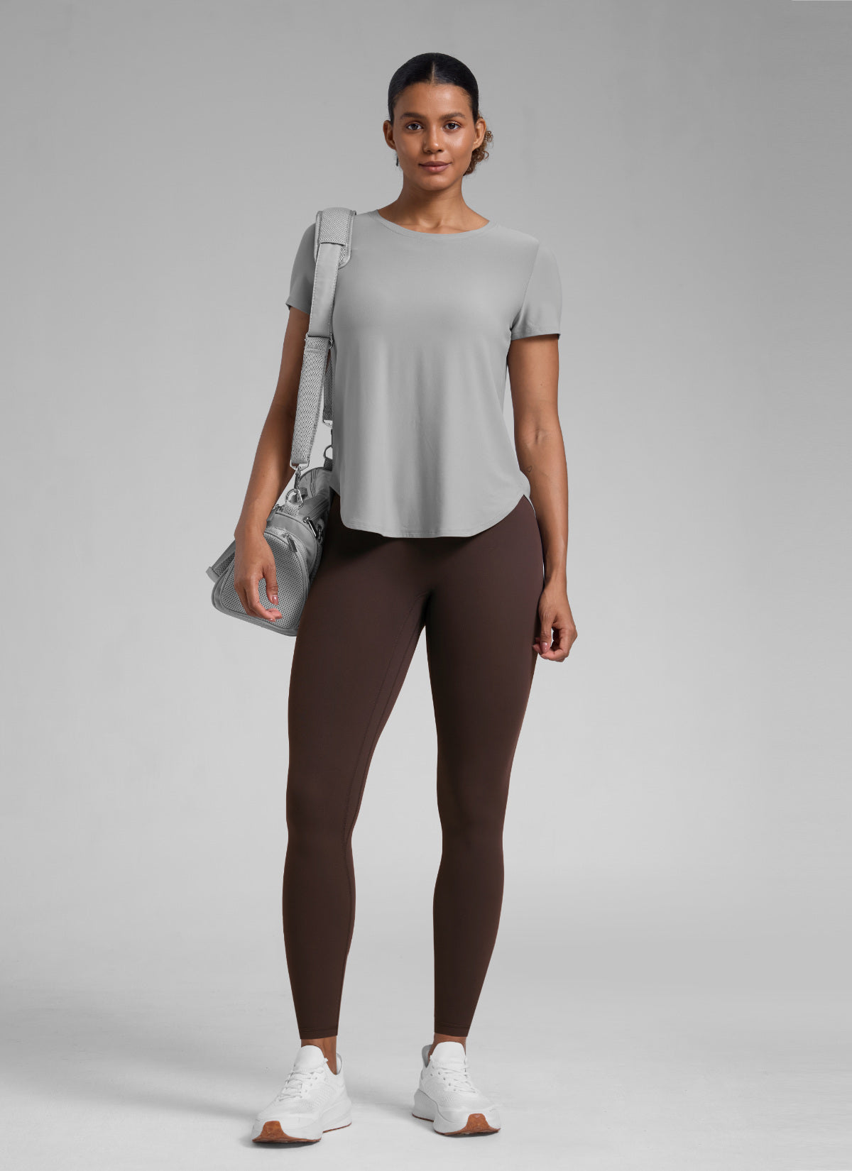 CRZ YOGA レディース Secretsculpt™ ワークアウト フロントシームレス レギンス 28インチ ホットファッジブラウン