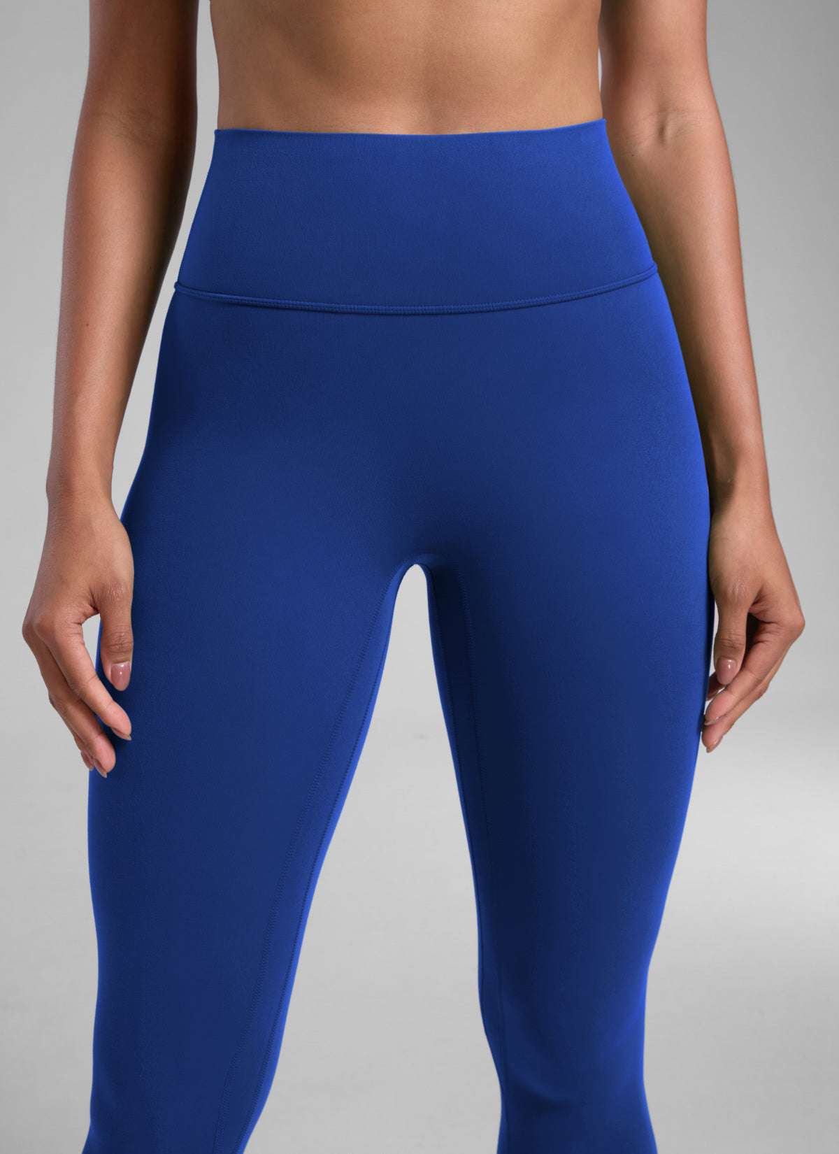 CRZ YOGA レディース Secretsculpt™ ワークアウト フロントシームレス レギンス 28インチ ウェーブ ブルー