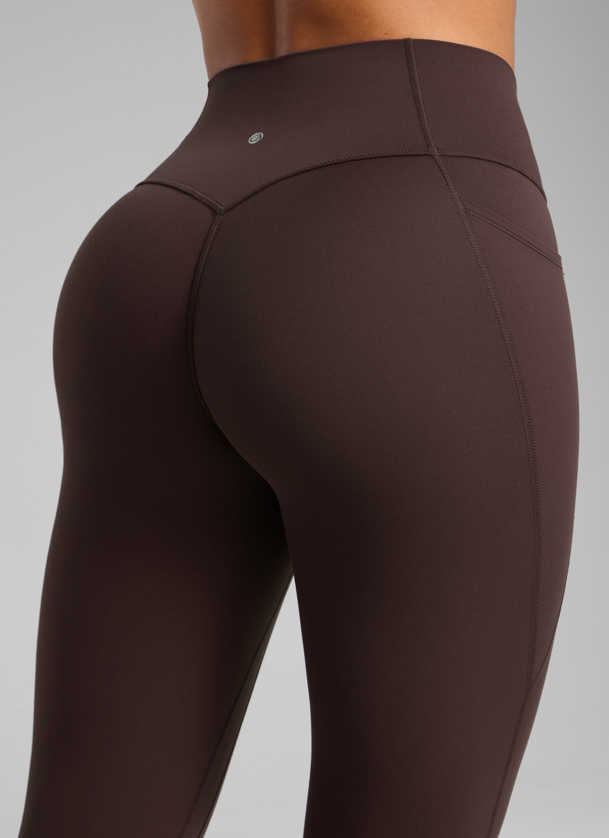CRZ YOGA レディースButterlift フロントシームレス ポケットレギンス ホットファッジブラウン