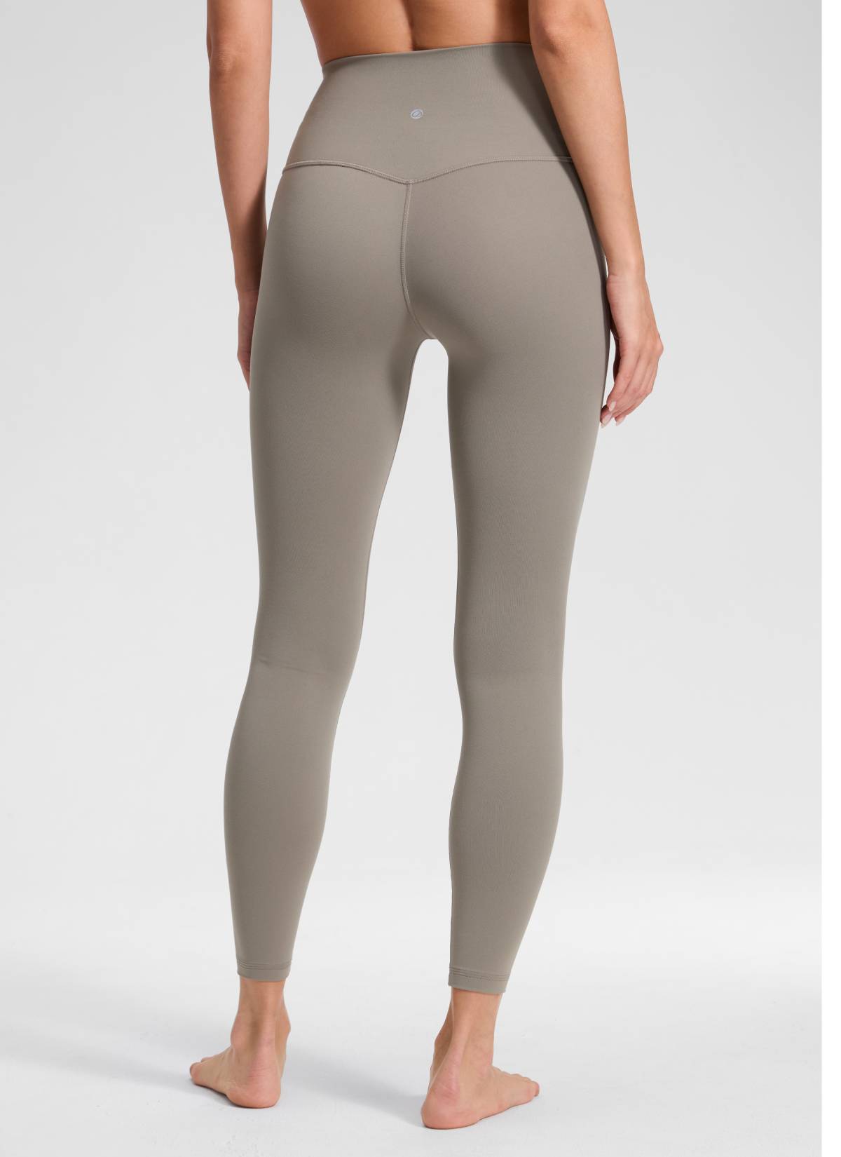 CRZ YOGA Quần legging Butterluxe nữ Butterluxe cạp cao, không đường may phía trước, dài 25 inch, màu xám tro ấm