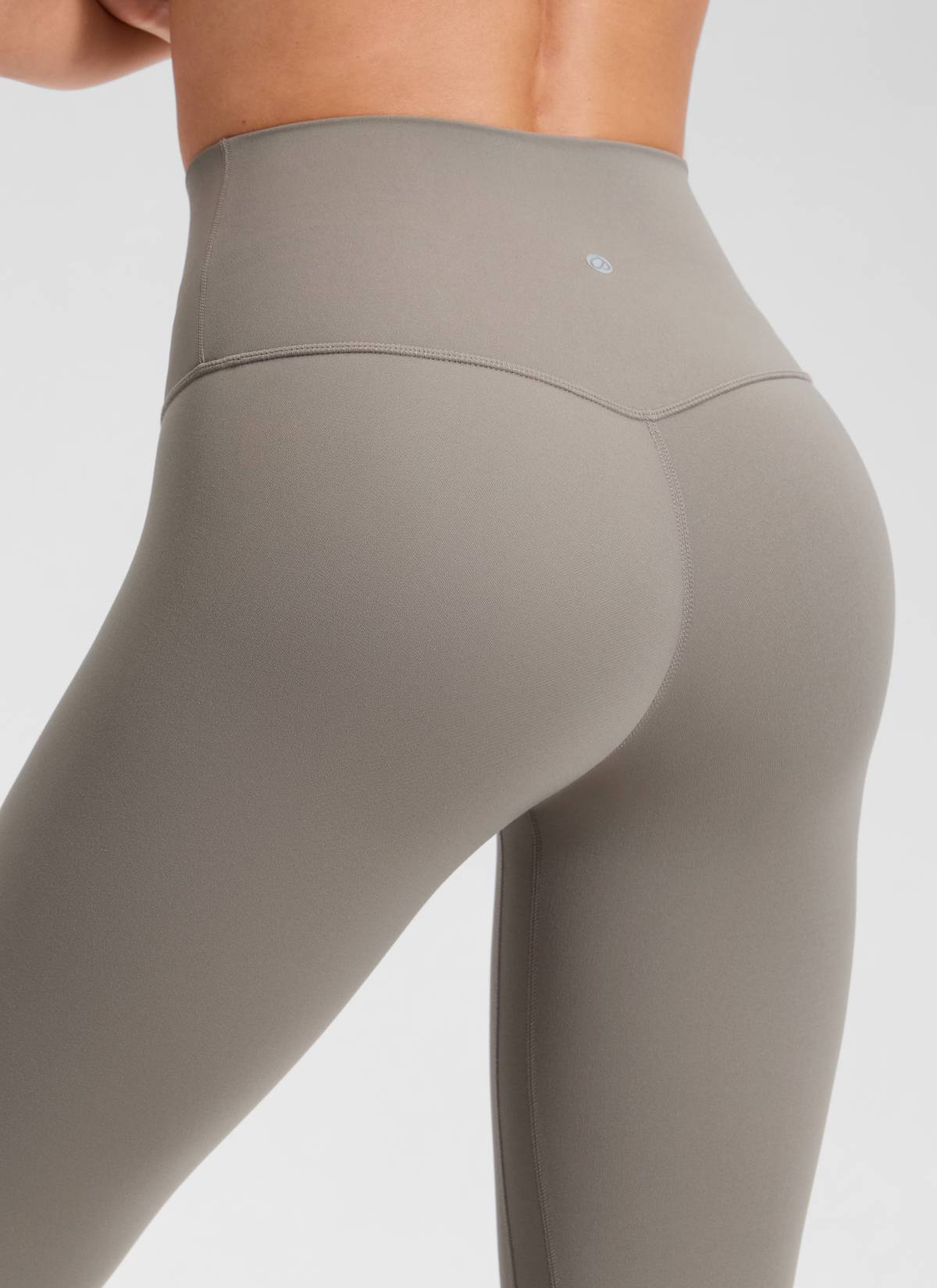 CRZ YOGA Quần legging Butterluxe nữ Butterluxe cạp cao, không đường may phía trước, dài 25 inch, màu xám tro ấm