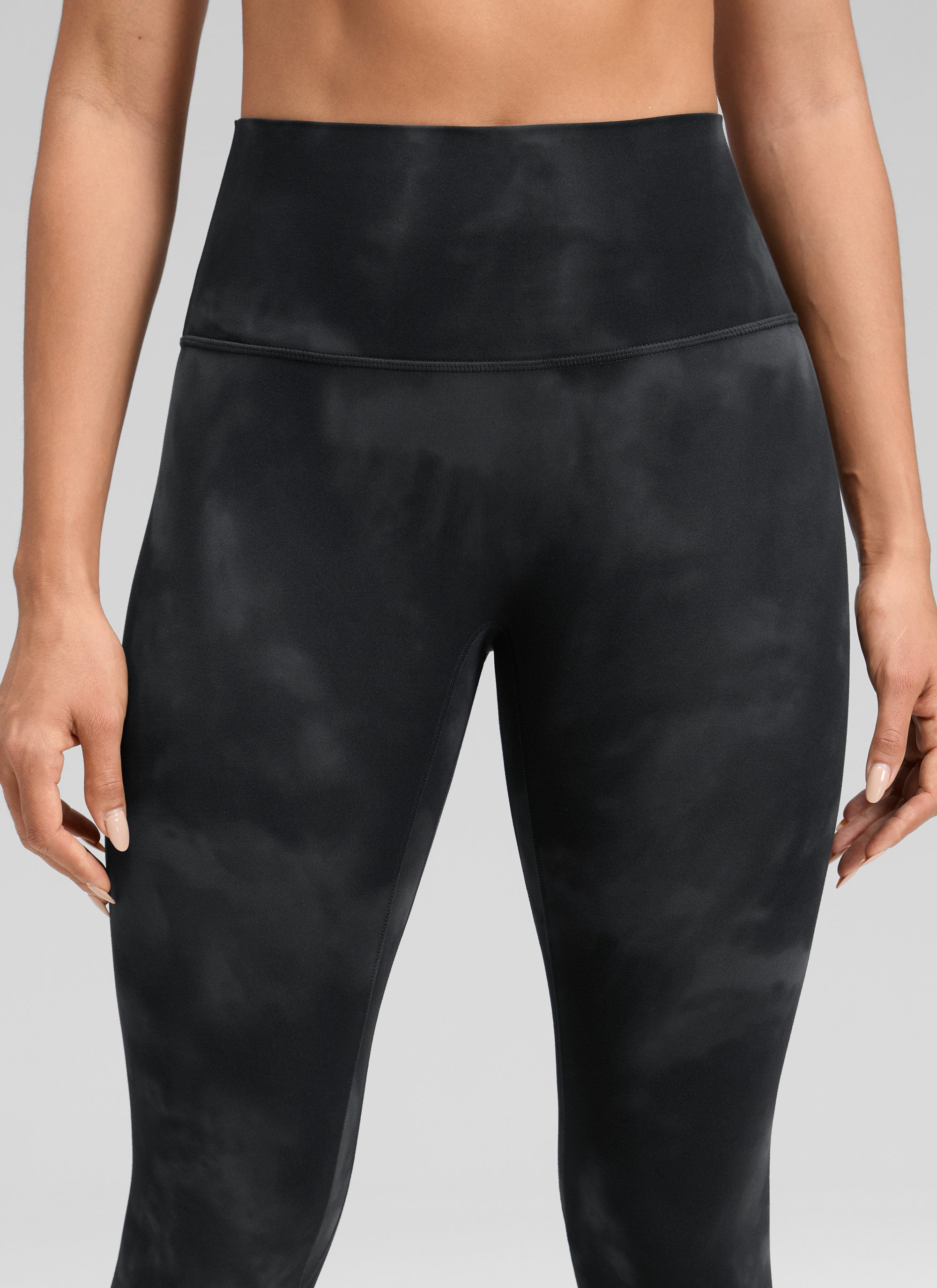 CRZ YOGA Quần legging Butterluxe nữ Butterluxe cạp cao, không đường may phía trước, dài 25 inch, màu đen, họa tiết hoa tie-dye