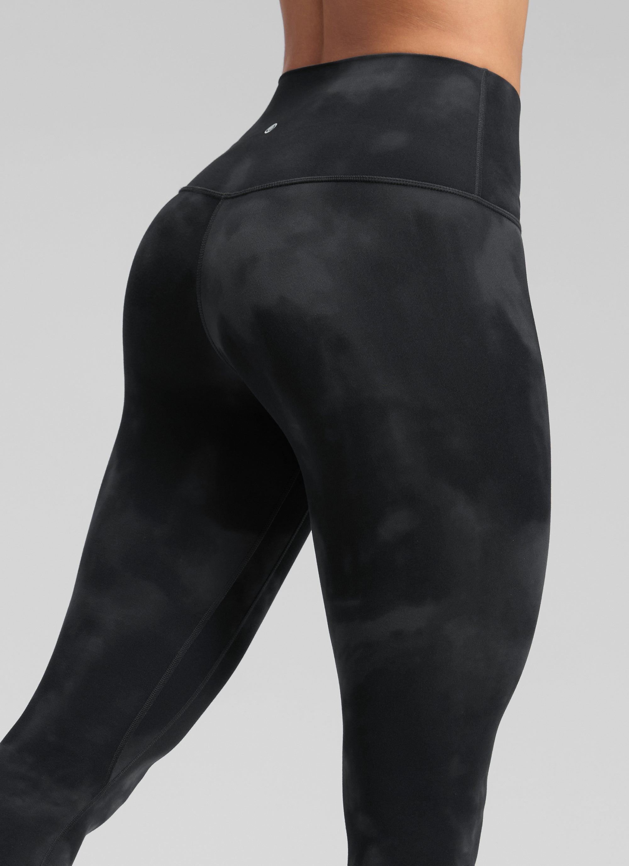 CRZ YOGA Quần legging Butterluxe nữ Butterluxe cạp cao, không đường may phía trước, dài 25 inch, màu đen, họa tiết hoa tie-dye