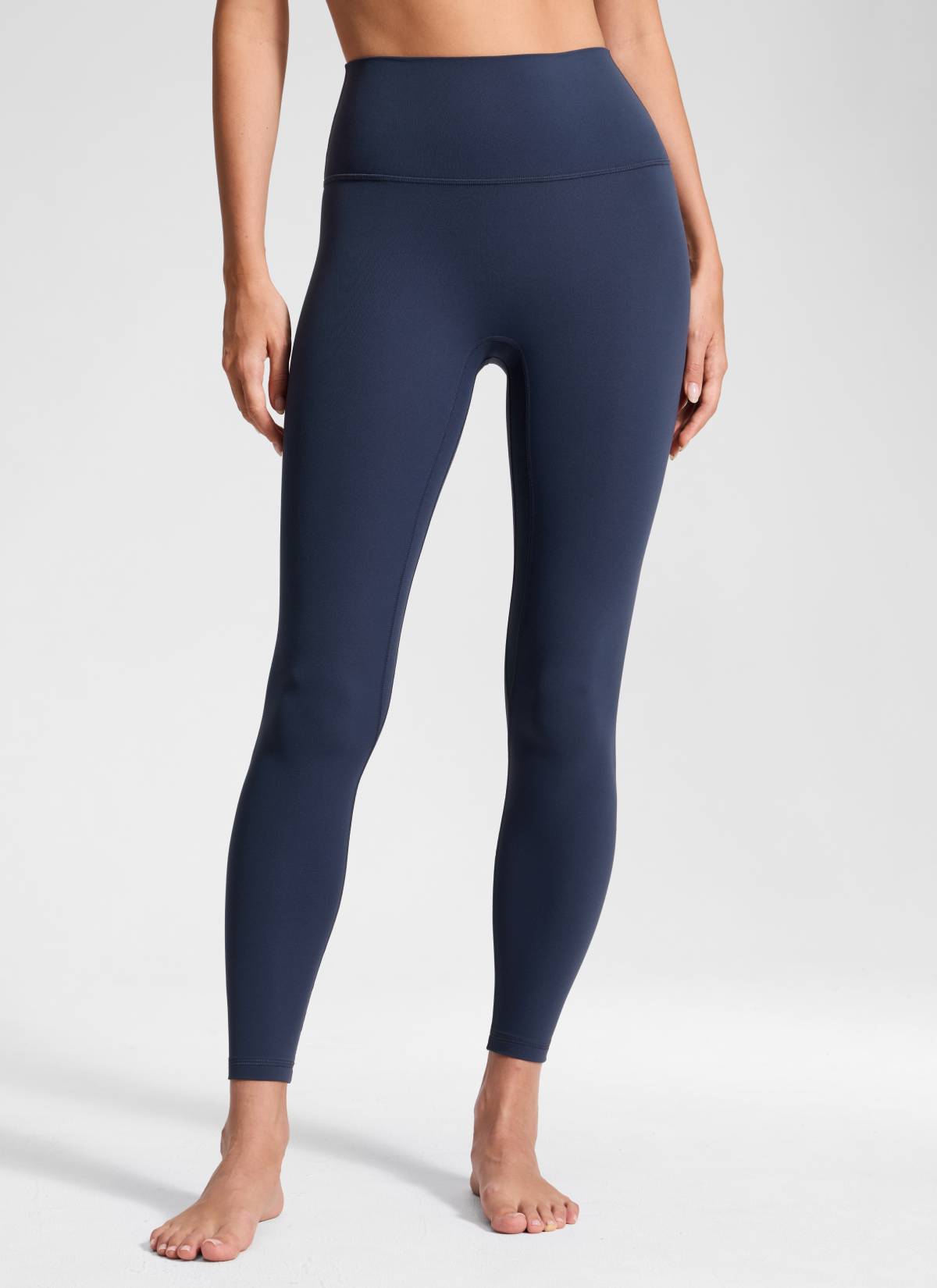 CRZ YOGA Quần legging Butterluxe nữ Butterluxe cạp cao, không đường may phía trước, dài 25 inch, màu Club Blue