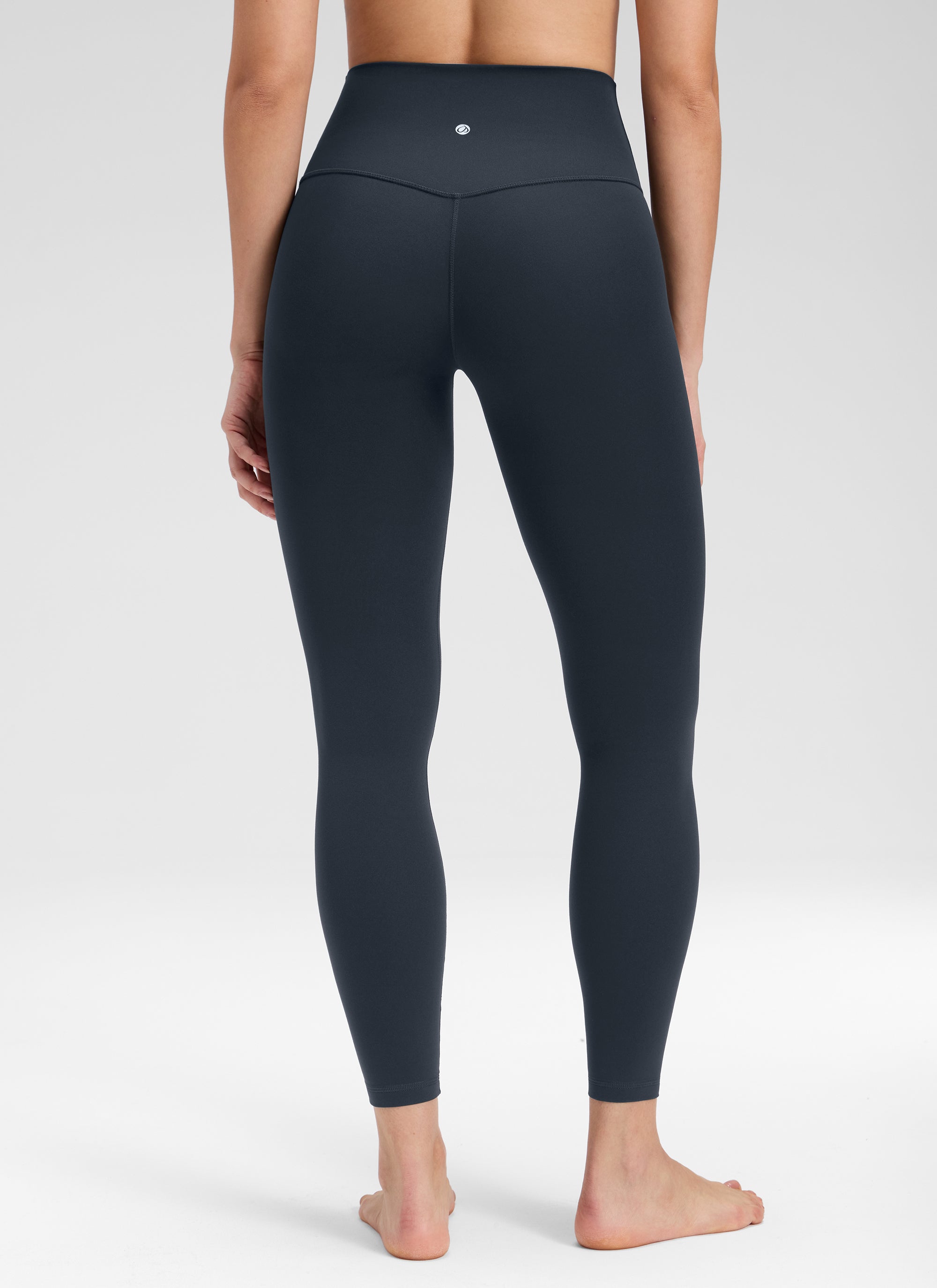 CRZ YOGA Quần legging Butterluxe nữ Butterluxe cạp cao, không đường may phía trước, dài 25 inch, màu xanh navy đậm