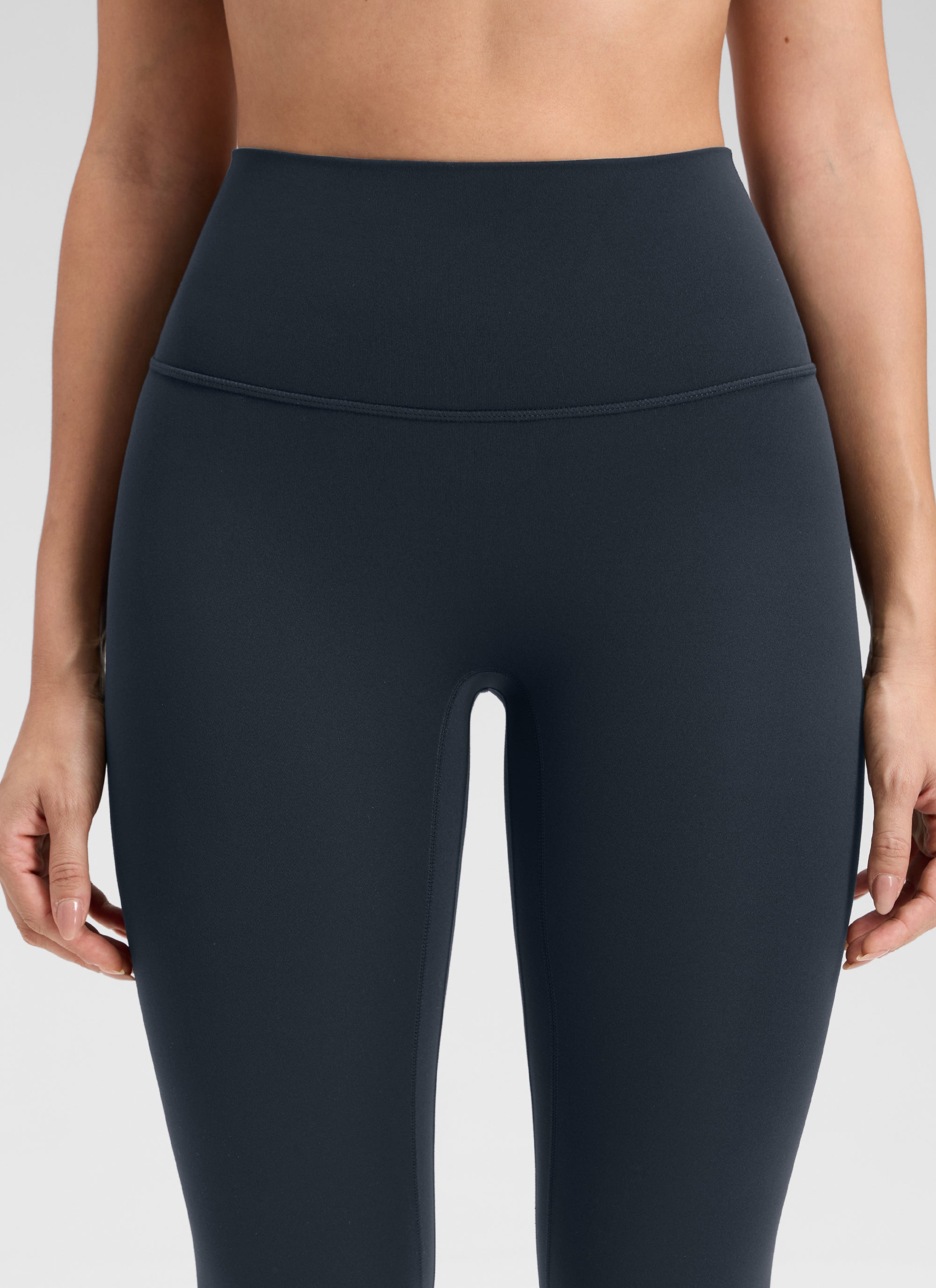 CRZ YOGA Quần legging Butterluxe nữ Butterluxe cạp cao, không đường may phía trước, dài 25 inch, màu xanh navy đậm