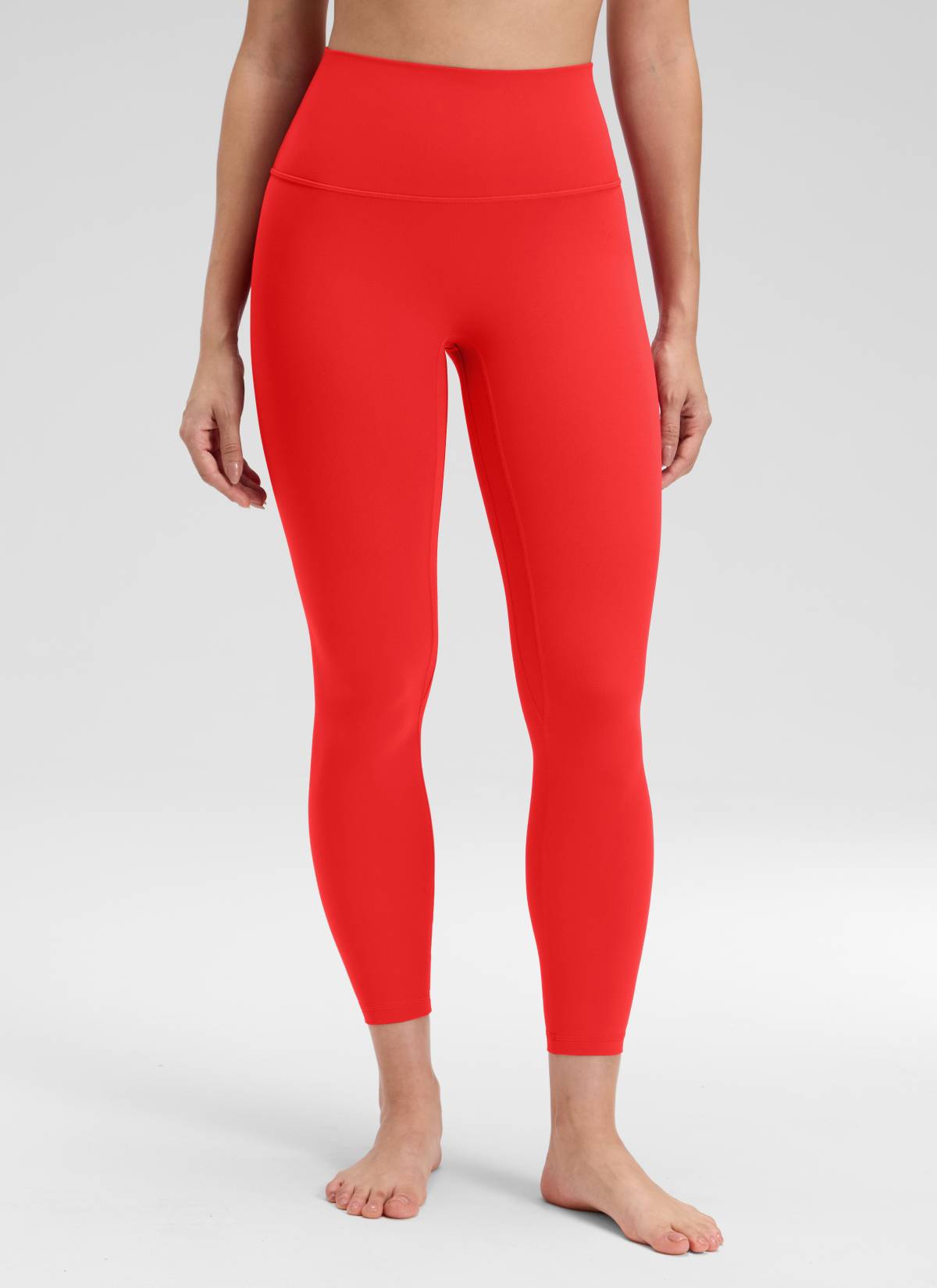 CRZ YOGA Quần legging Butterluxe nữ Butterluxe cạp cao, không đường may phía trước, dài 25 inch, màu đỏ đậm
