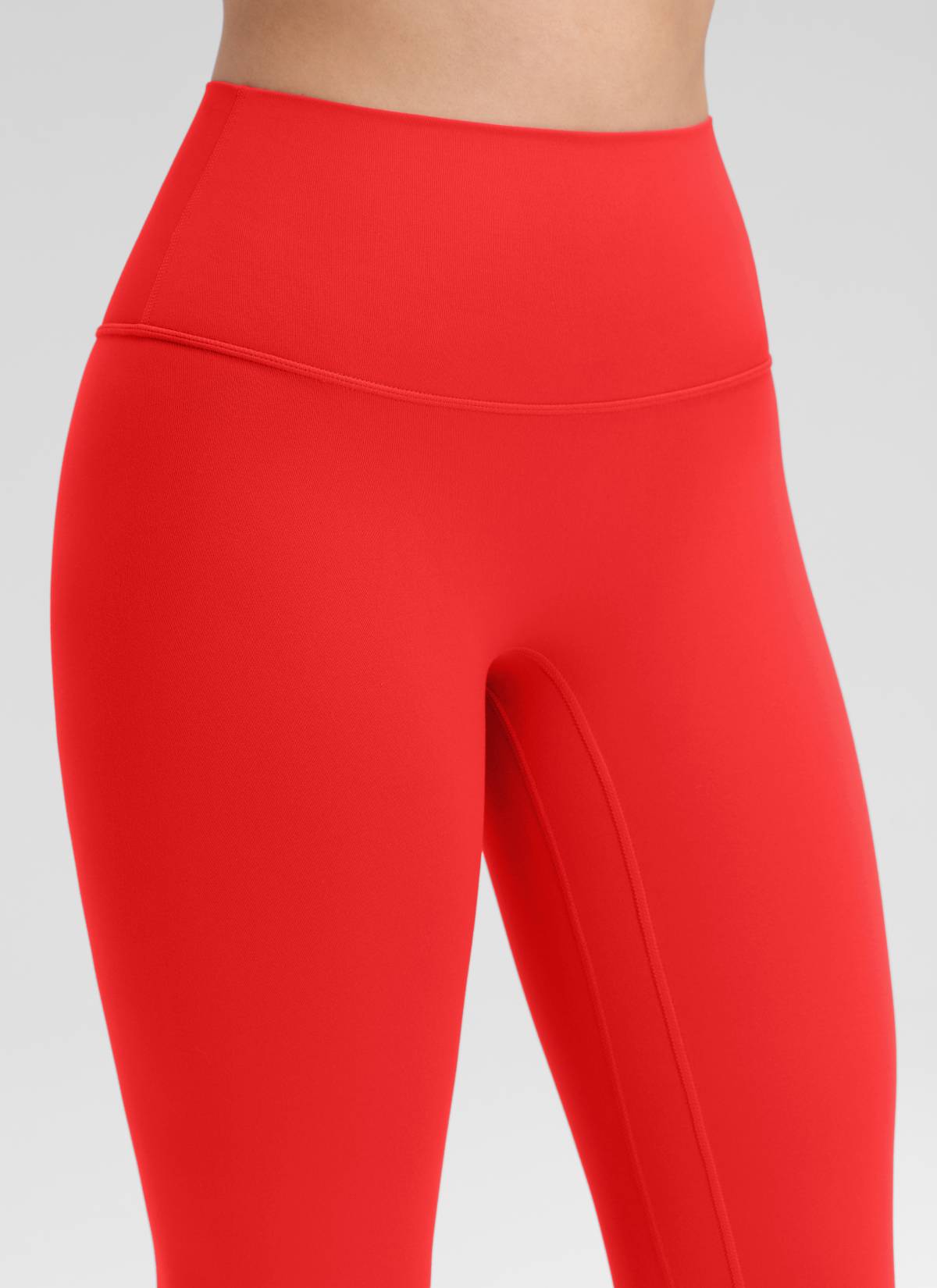 CRZ YOGA Quần legging Butterluxe nữ Butterluxe cạp cao, không đường may phía trước, dài 25 inch, màu đỏ đậm