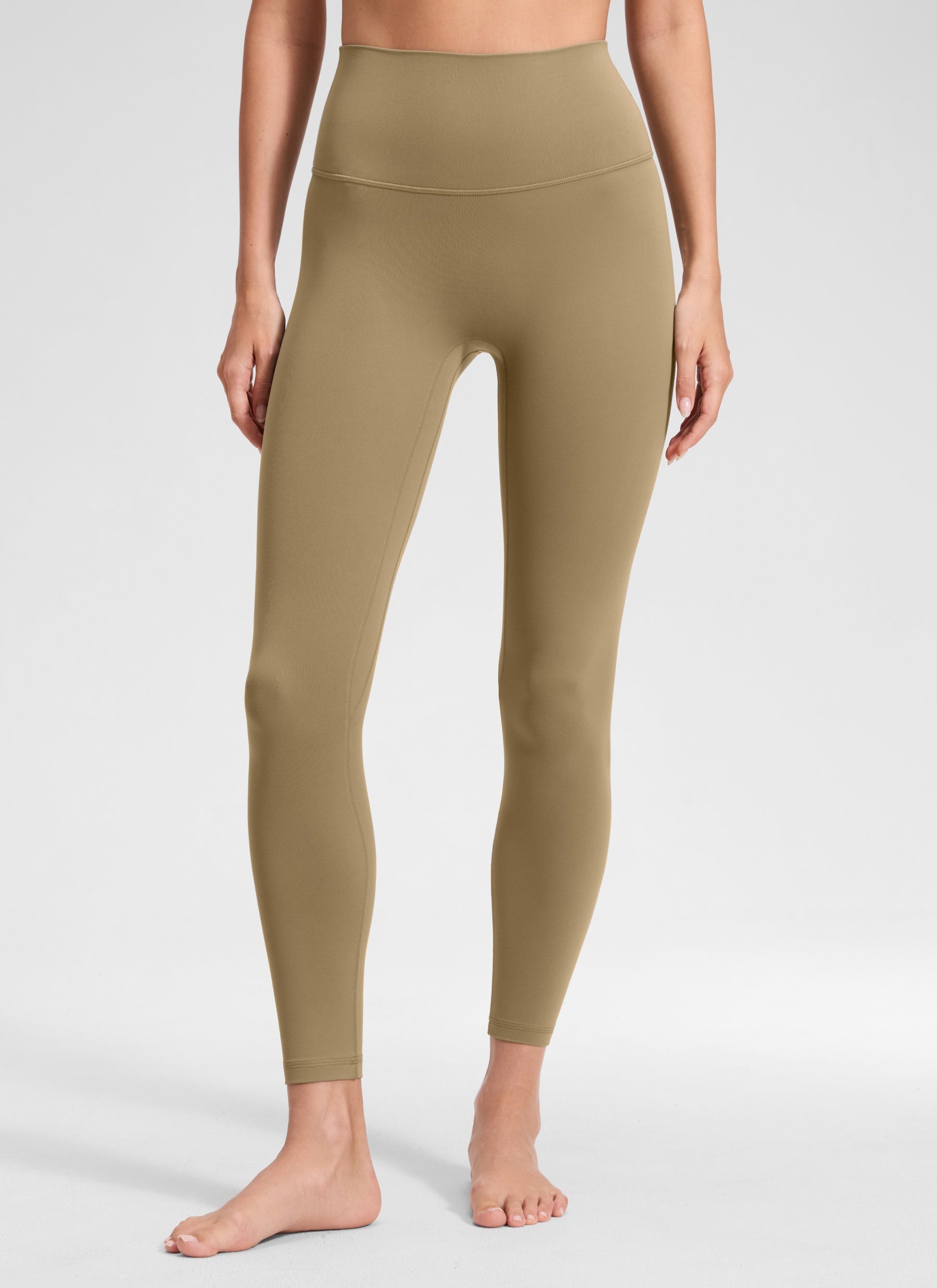 CRZ YOGA Quần legging Butterluxe nữ Butterluxe cạp cao, không đường may phía trước, dài 25'' - Màu Soul Brown