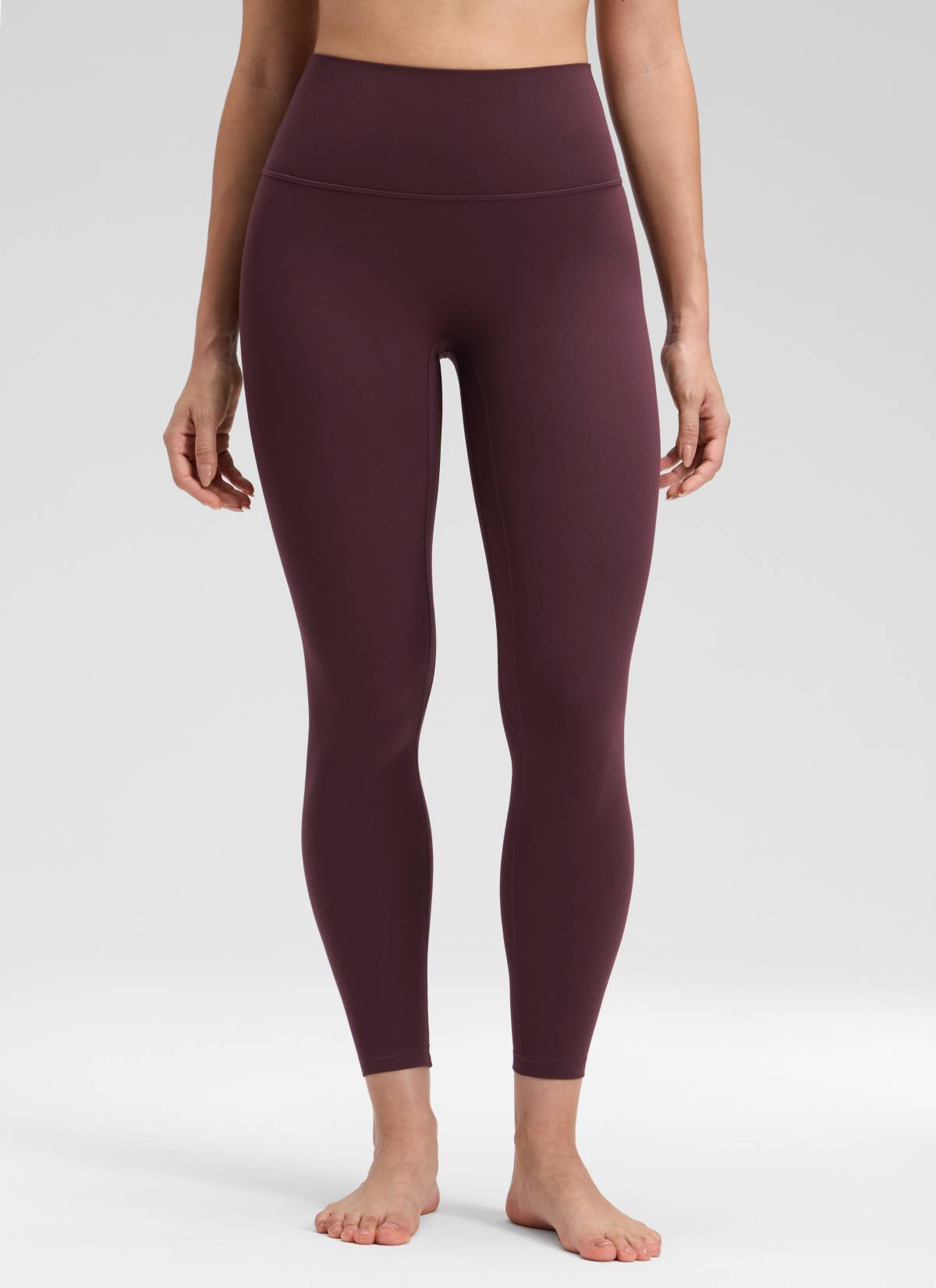 CRZ YOGA Quần legging Butterluxe nữ Butterluxe cạp cao, không đường may phía trước, dài 25 inch, màu Ripe Plum