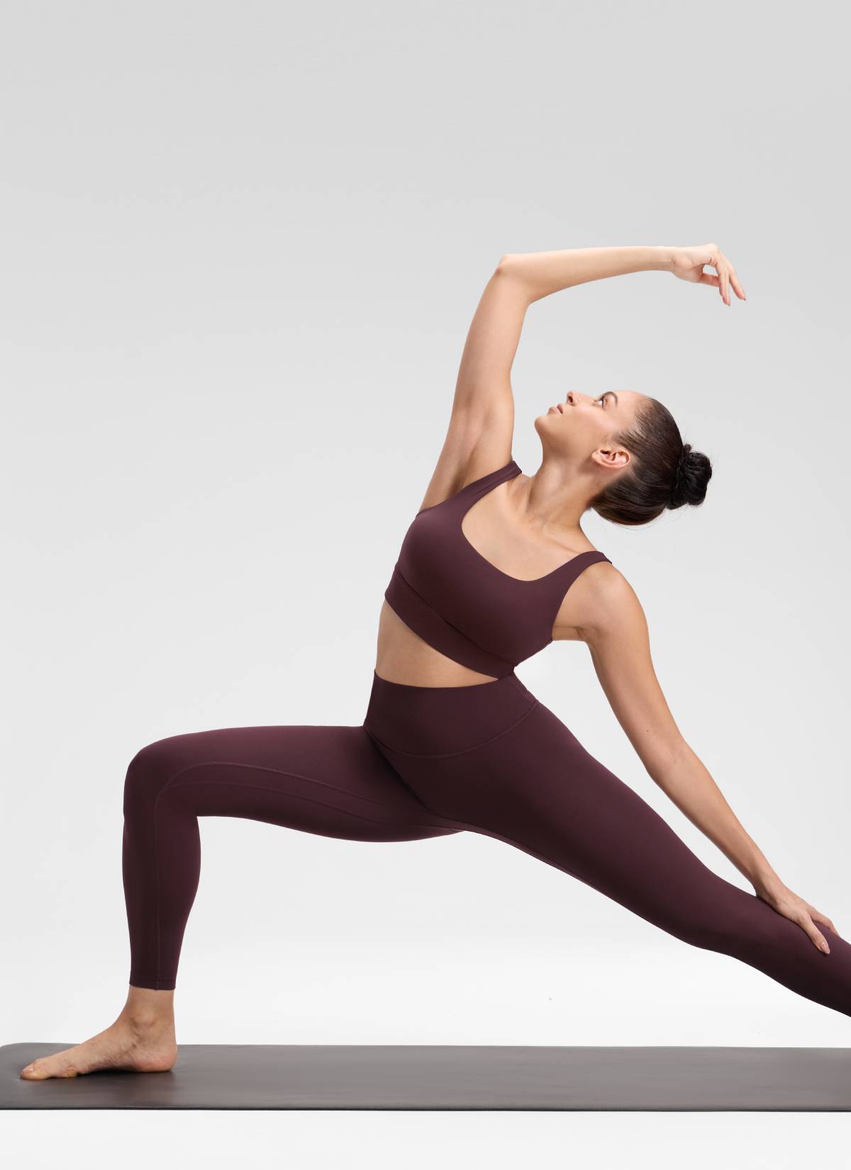 CRZ YOGA Legging Yoga Butterluxe Pinggang Tinggi Tanpa Jahitan Depan Wanita 64 cm Ungu Plum Matang