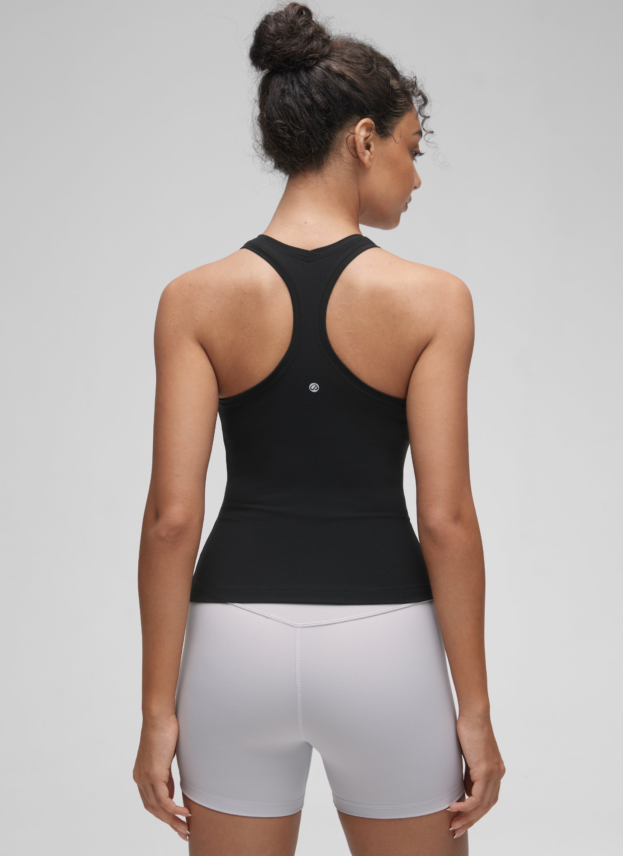 CRZ YOGA Tank Top Sukan Wanita Regular Fit Butterluxe Leher Bulat Racerback Hitam