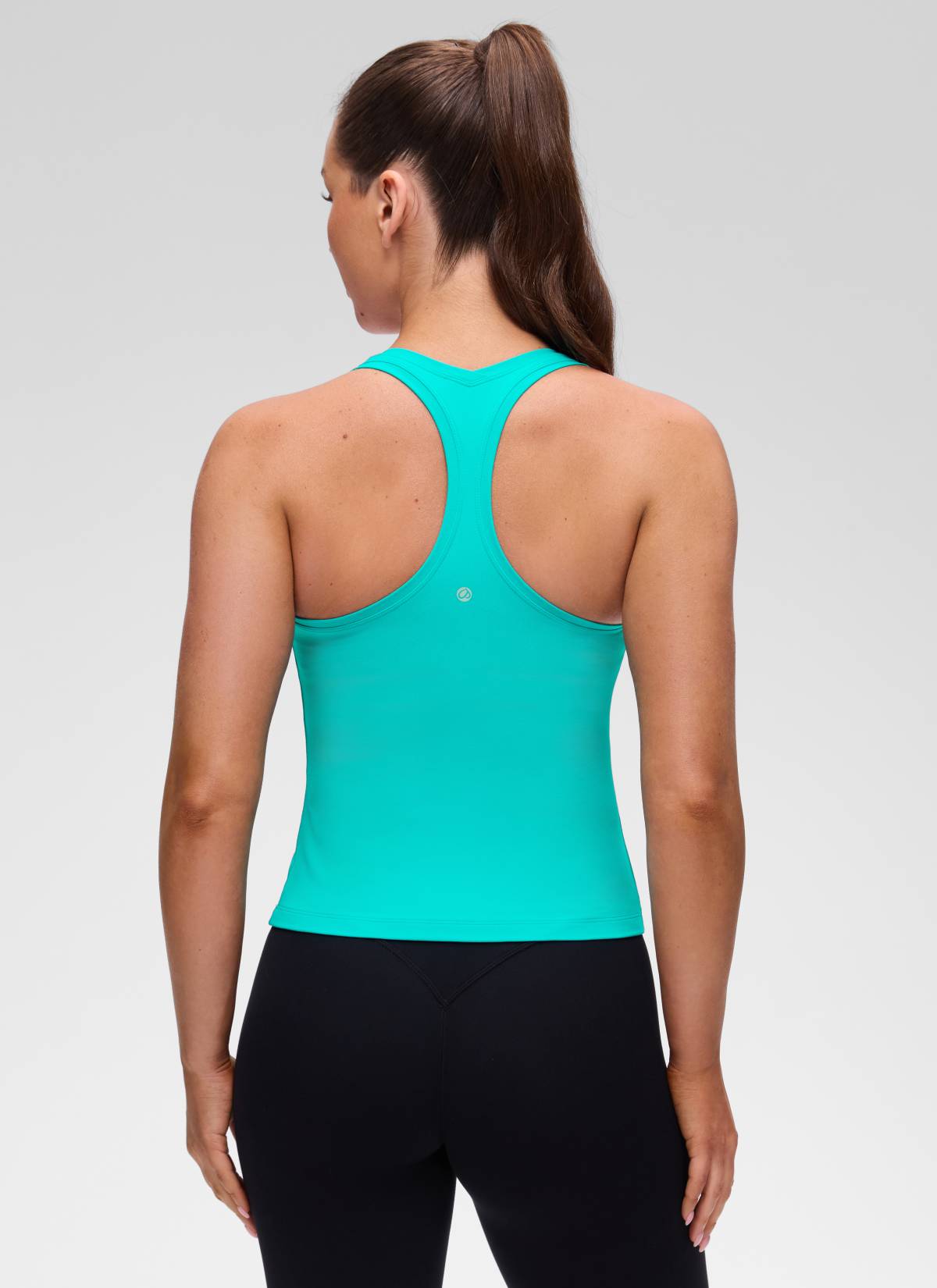 CRZ YOGA Tank Top Sukan Wanita Regular Fit Butterluxe Leher Bulat Racerback Hijau Tropika