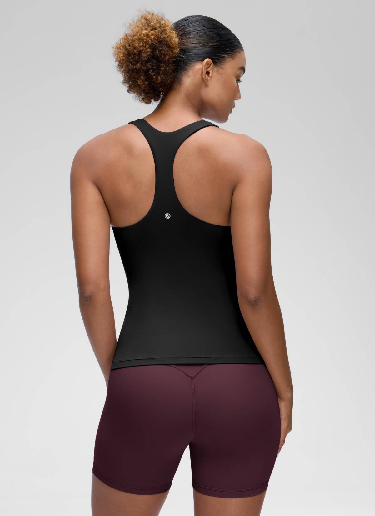 Áo thun yoga ôm sát dành cho nữ CRZ YOGA - Mẫu " Butterluxe " - Áo ba lỗ có áo lót tích hợp - Màu đen