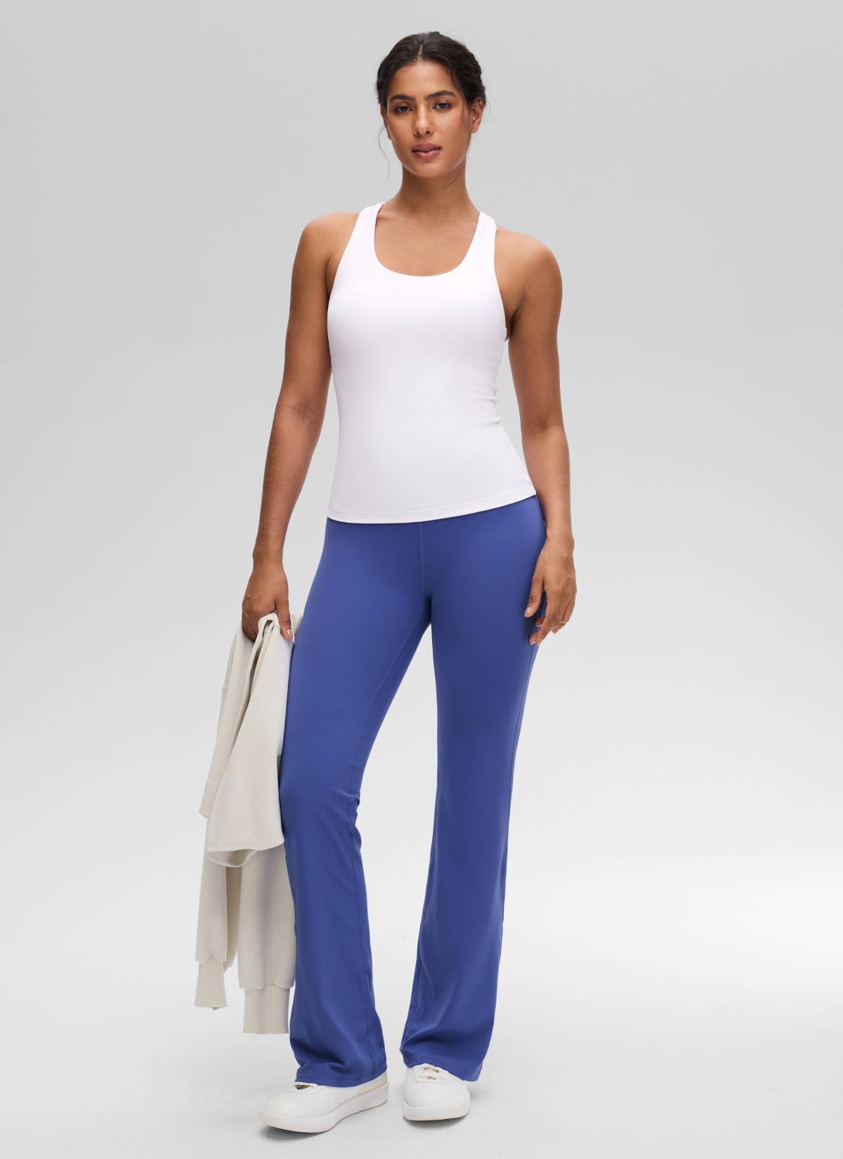 Áo thun yoga ôm sát dành cho nữ CRZ YOGA - Mẫu áo ba lỗ có áo lót tích hợp " Butterluxe " - Màu trắng
