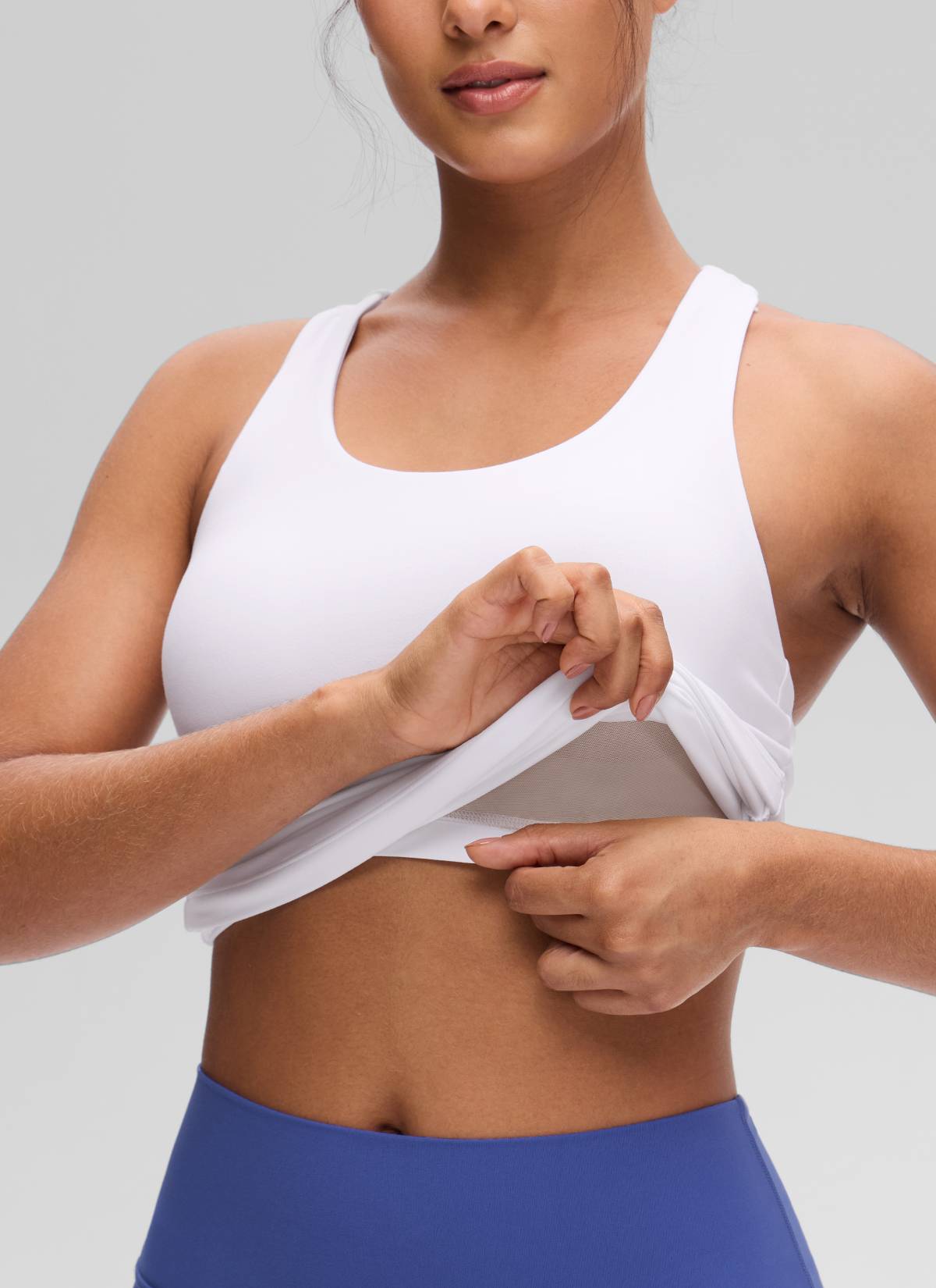 Áo thun yoga ôm sát dành cho nữ CRZ YOGA - Mẫu áo ba lỗ có áo lót tích hợp " Butterluxe " - Màu trắng