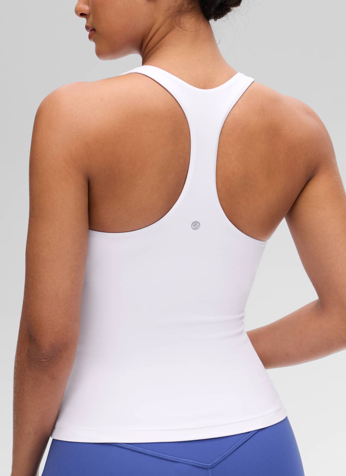 Áo thun yoga ôm sát dành cho nữ CRZ YOGA - Mẫu áo ba lỗ có áo lót tích hợp " Butterluxe " - Màu trắng