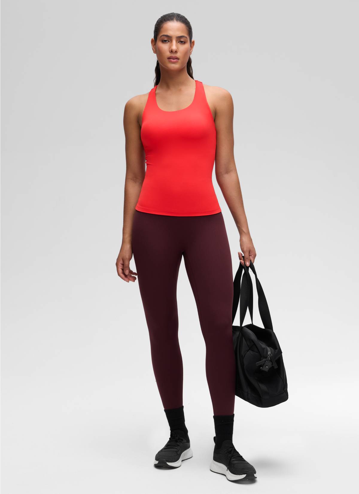 Áo thun yoga ôm sát dành cho nữ CRZ YOGA - Mẫu áo ba lỗ có áo lót tích hợp " Butterluxe " - Màu đỏ đậm