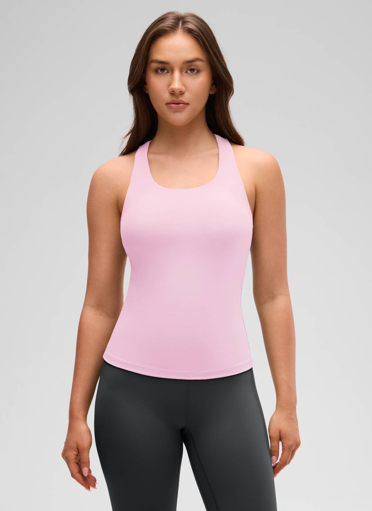 Áo thun yoga ôm sát dành cho nữ CRZ YOGA - Mẫu áo ba lỗ có áo lót tích hợp " Butterluxe " màu hồng hoa mẫu đơn
