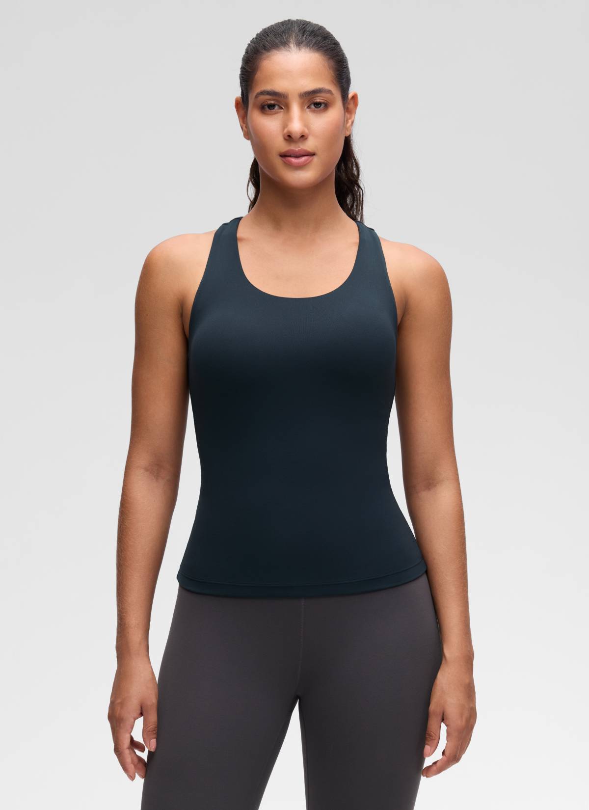 Áo thun yoga ôm sát dành cho nữ CRZ YOGA - Mẫu áo ba lỗ có áo lót tích hợp " Butterluxe " - Màu xanh navy đậm