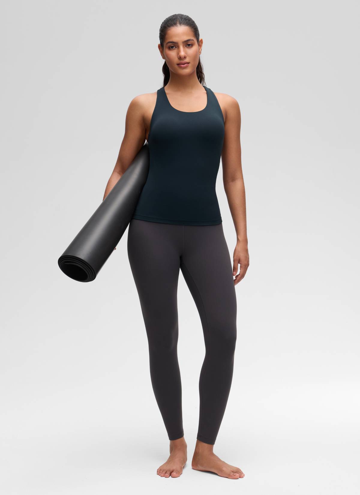 Áo thun yoga ôm sát dành cho nữ CRZ YOGA - Mẫu áo ba lỗ có áo lót tích hợp " Butterluxe " - Màu xanh navy đậm