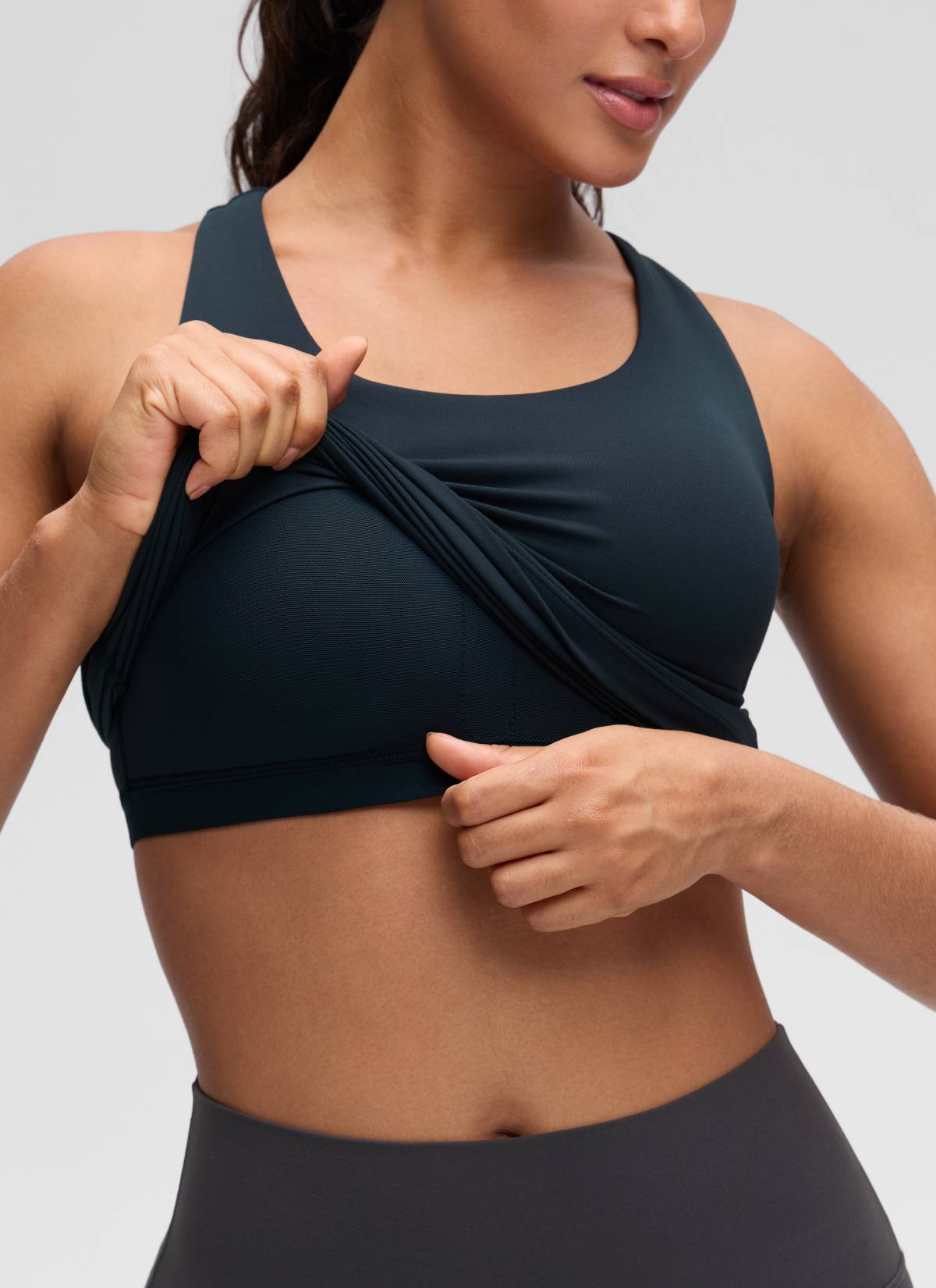 Áo thun yoga ôm sát dành cho nữ CRZ YOGA - Mẫu áo ba lỗ có áo lót tích hợp " Butterluxe " - Màu xanh navy đậm