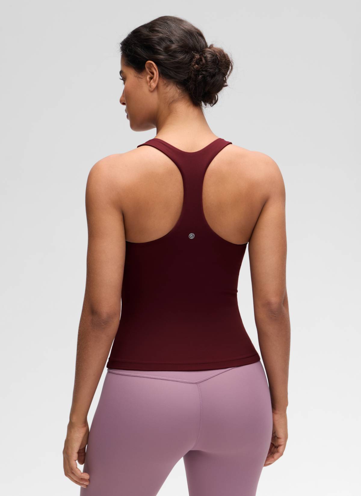 Áo thun yoga ôm sát dành cho nữ CRZ YOGA - Mẫu áo ba lỗ có áo lót tích hợp " Butterluxe " màu đỏ Merlot