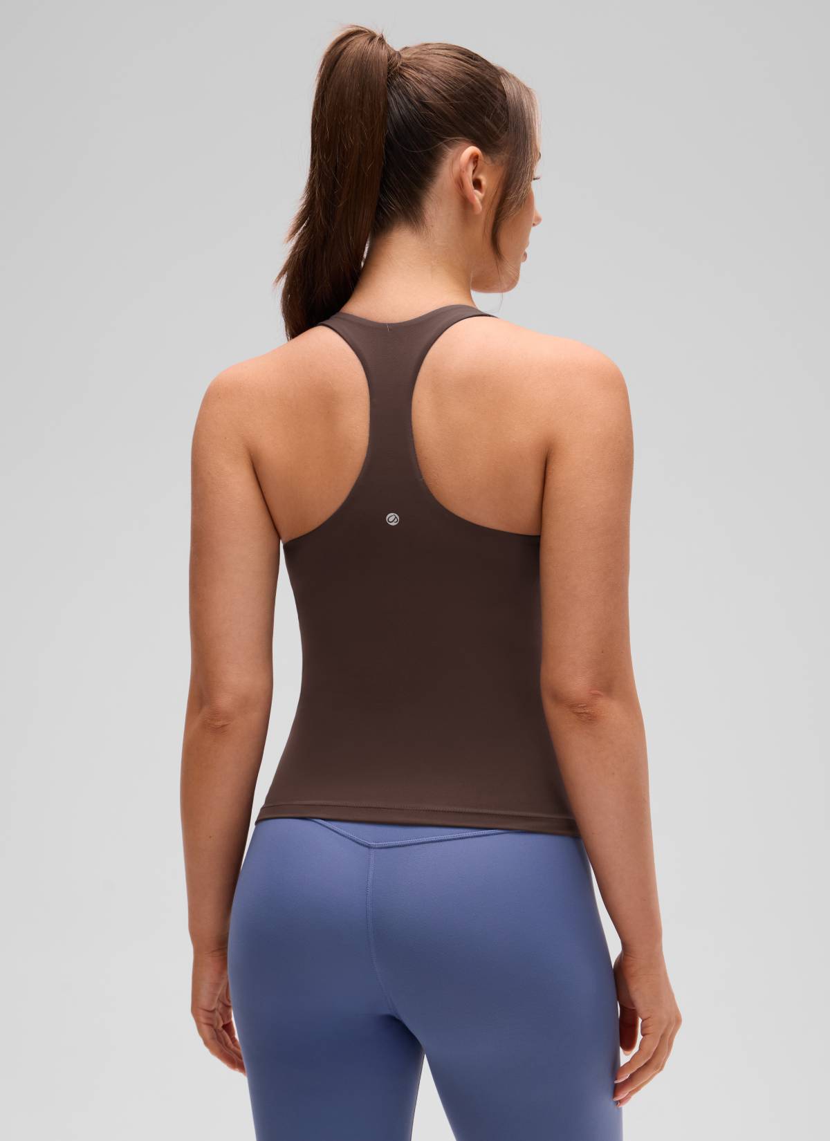 Áo thun yoga ôm sát dành cho nữ CRZ YOGA - Mẫu áo ba lỗ có áo lót tích hợp " Butterluxe " - Màu nâu sô-cô-la nóng
