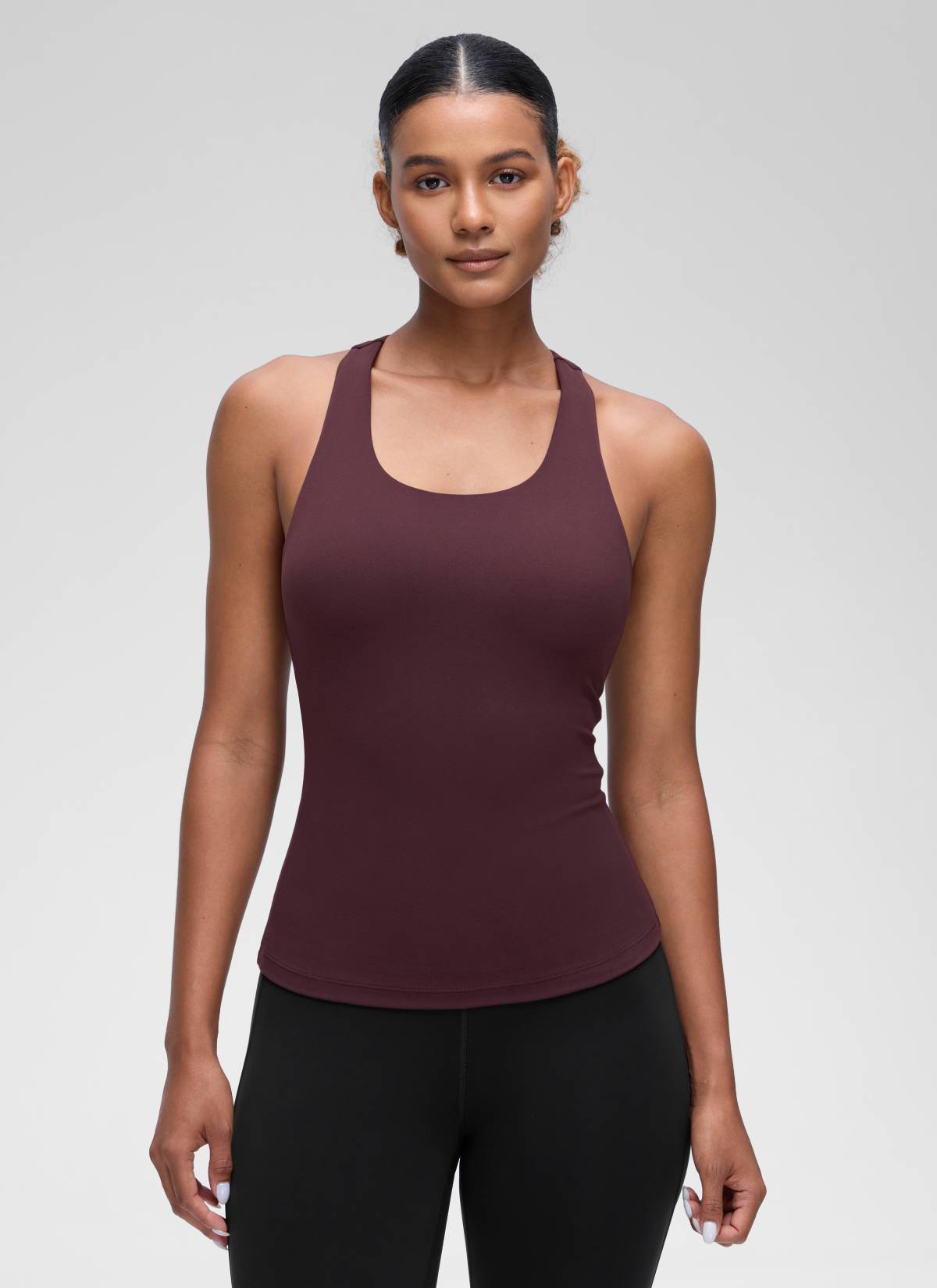 Áo thun yoga ôm sát dành cho nữ CRZ YOGA - Mẫu áo ba lỗ có áo lót tích hợp “ Butterluxe ” - Màu Ripe Plum