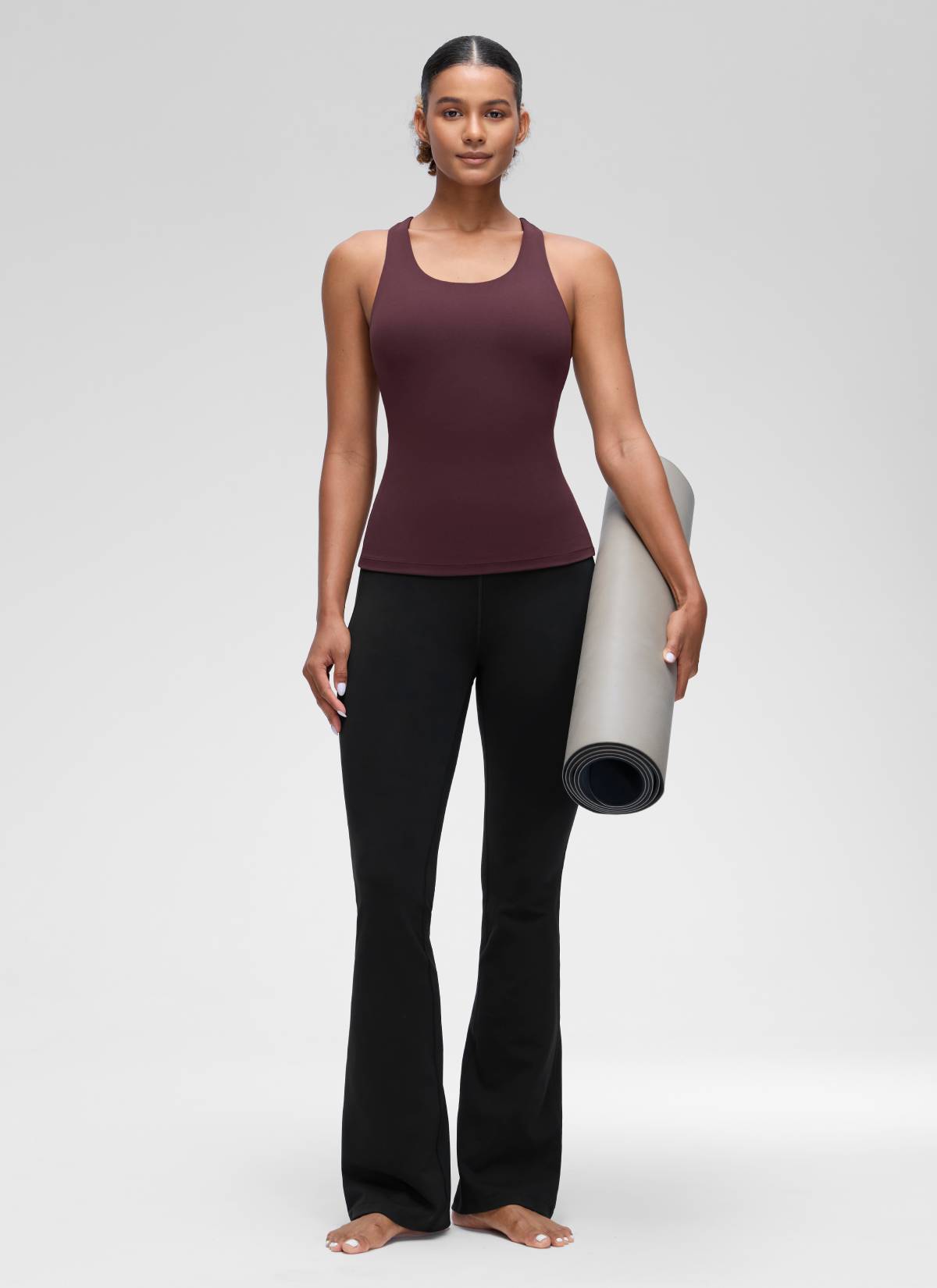 Áo thun yoga ôm sát dành cho nữ CRZ YOGA - Mẫu áo ba lỗ có áo lót tích hợp “ Butterluxe ” - Màu Ripe Plum
