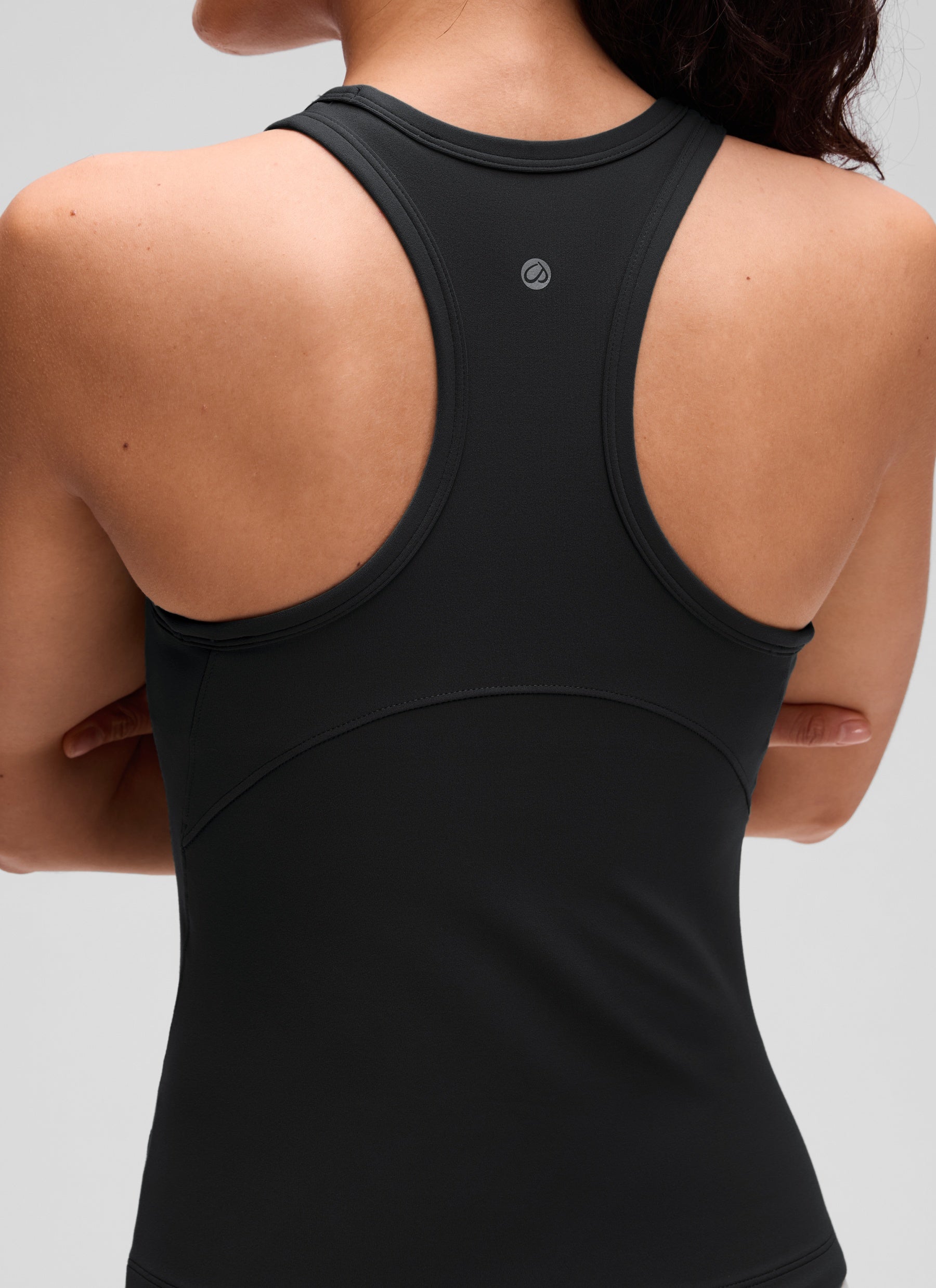 Baju Ketat Yoga Wanita CRZ YOGA Butterluxe Tank Top Leher Tinggi Hitam