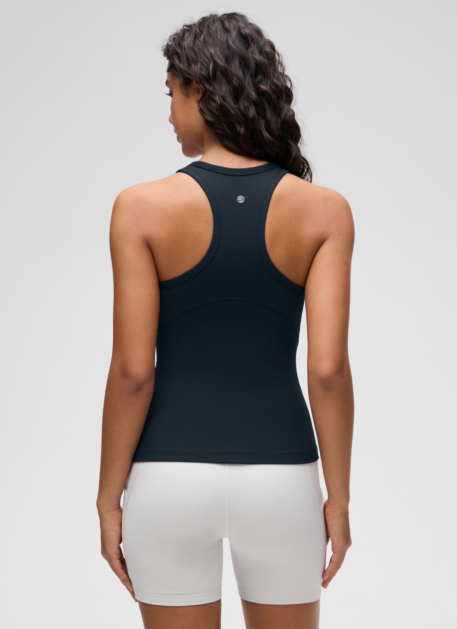 Baju Ketat Yoga Wanita CRZ YOGA Butterluxe Tank Top Leher Tinggi True Navy