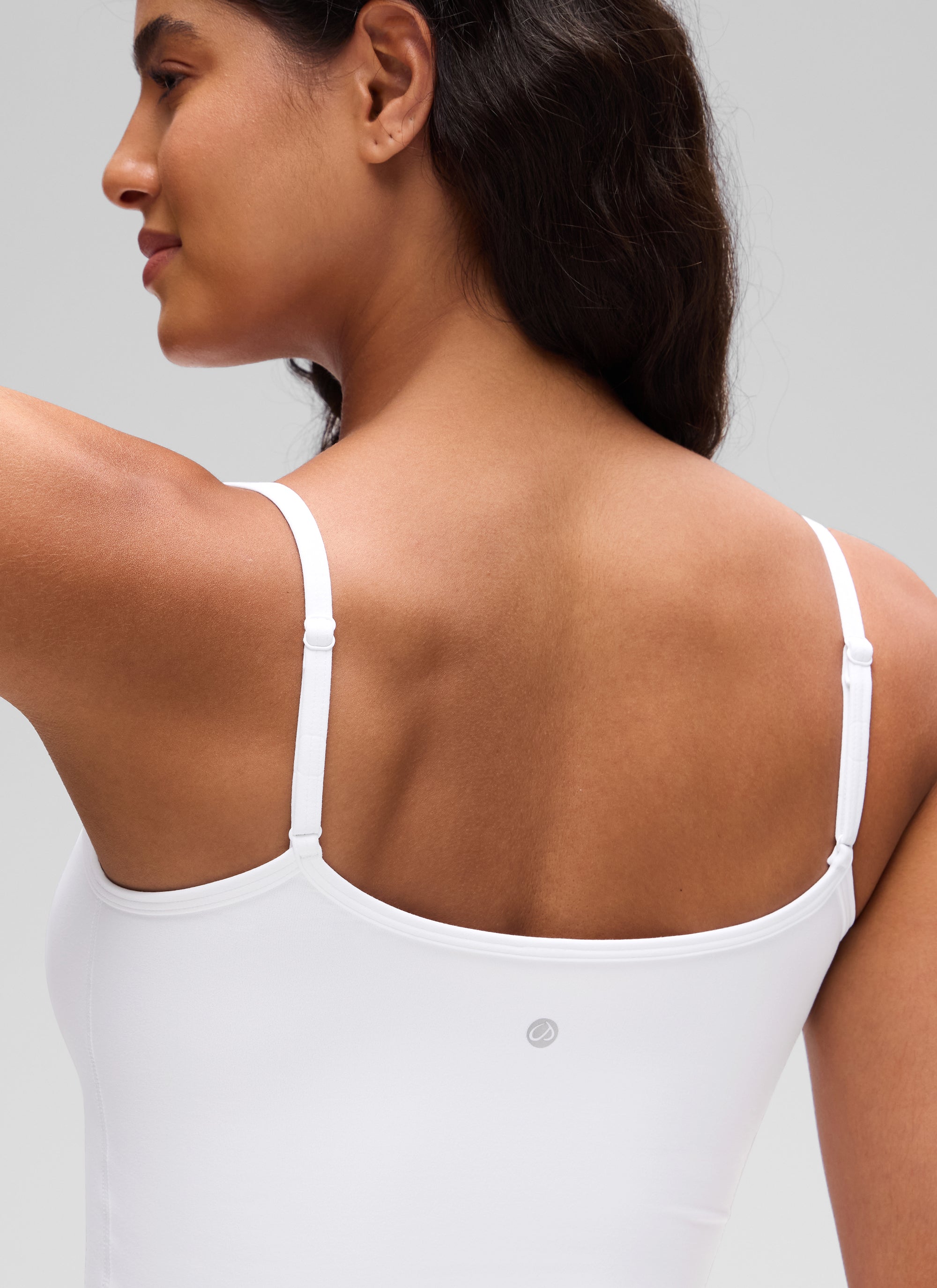 CRZ YOGA Áo thun không tay nữ kiểu dáng thoải mái, cổ tròn, lưng khoét chữ U, lót kép, màu trắng ( Butterluxe )