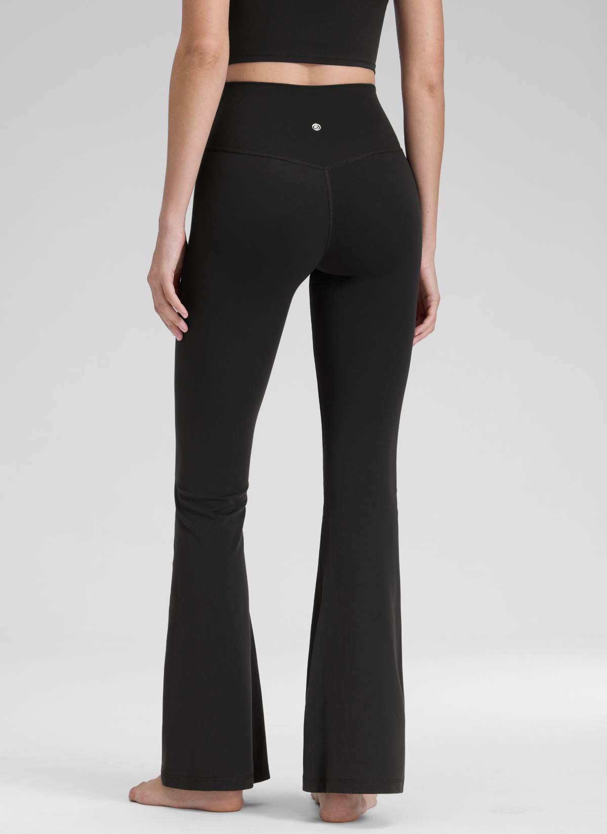 CRZ YOGA Quần legging nữ kiểu chéo chữ V, cạp cao, ống loe, màu Butterluxe , cỡ 31