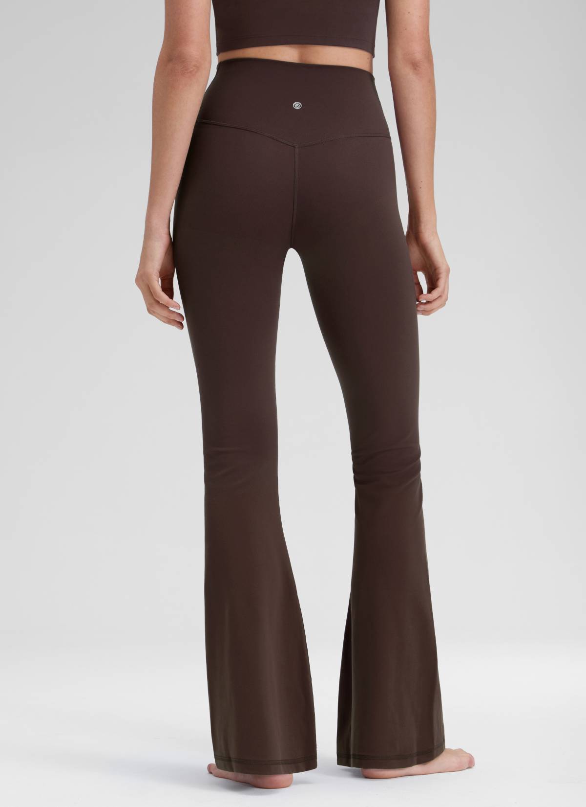 CRZ YOGA Quần legging nữ kiểu chéo chữ V, cạp cao, ống loe, màu Butterluxe , cỡ 31