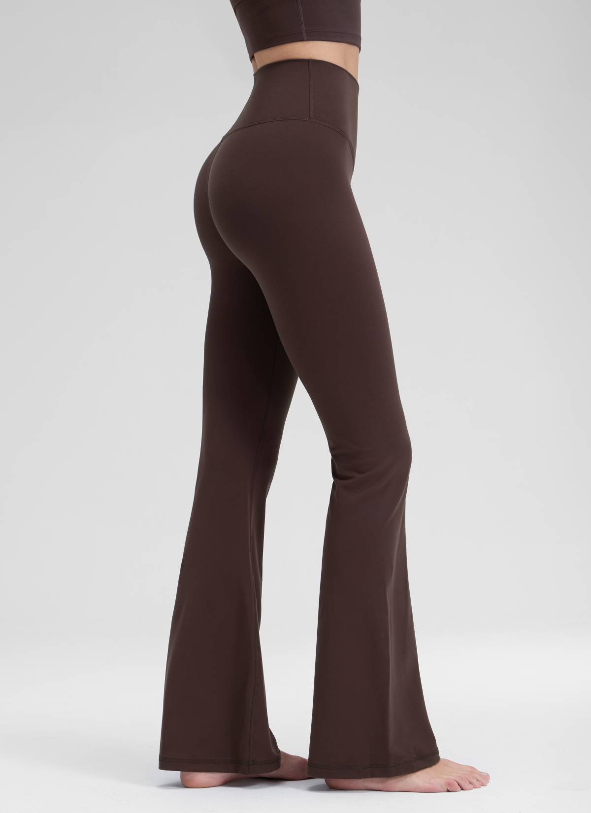 CRZ YOGA Quần legging nữ kiểu chéo chữ V, cạp cao, ống loe, màu Butterluxe , cỡ 31