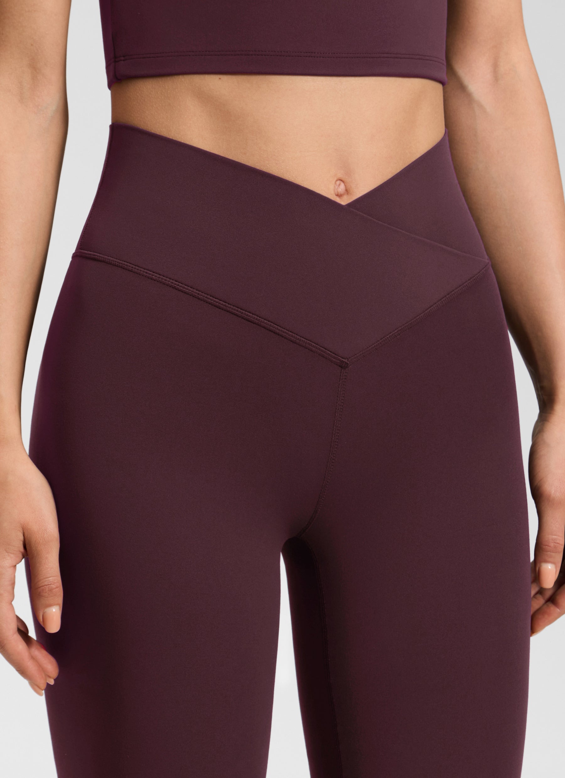 CRZ YOGA Women Butterluxe V Crossover High Waist Flare Leggings 31