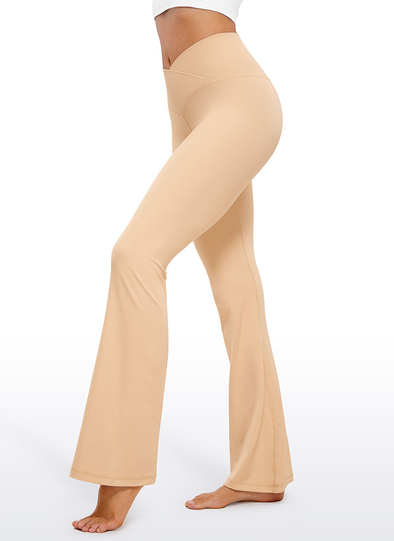 CRZ YOGA レディース Butterluxe V字クロス ハイウエスト フレアレギンス 79cm