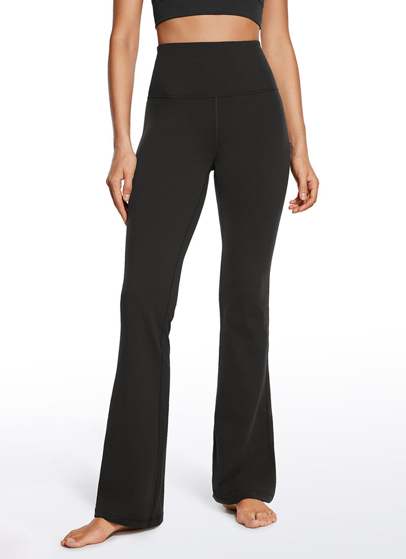 Butterluxe Quần legging cạp cao, ống loe rộng, kiểu bootcut, có túi, cỡ 33