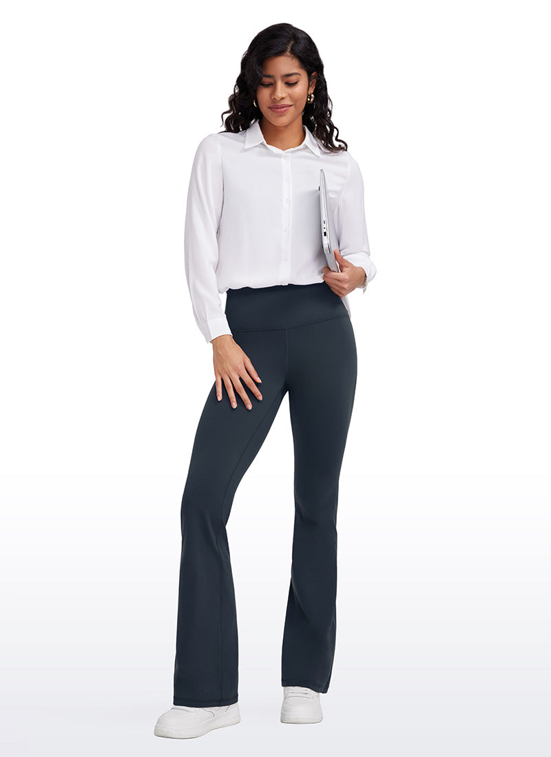 CRZ YOGA Wanita Butterluxe Legging Potongan Kaki Mengembang Pinggang Tinggi 32