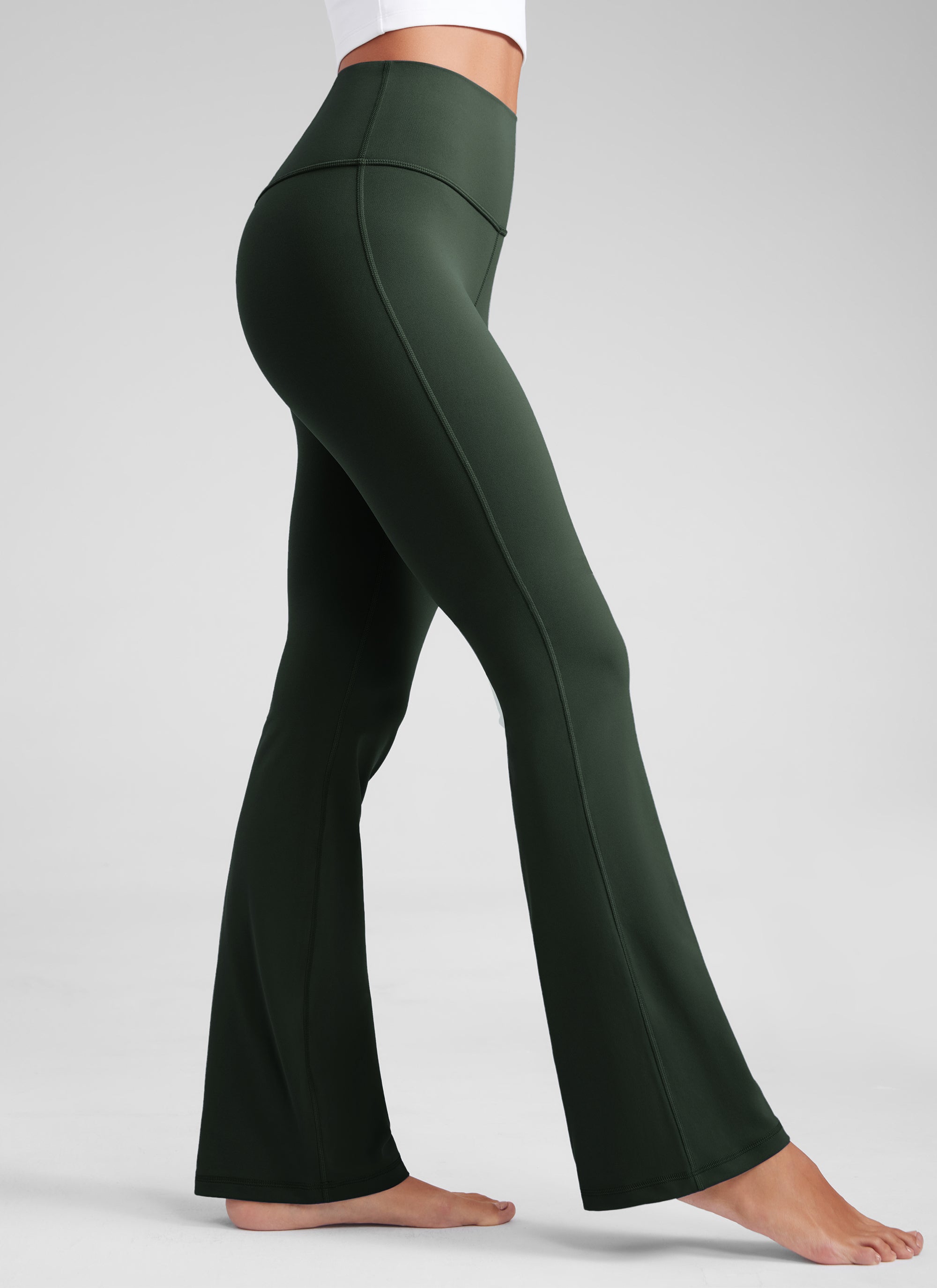 CRZ YOGA Wanita Butterluxe Legging Potongan Kaki Mengembang Pinggang Tinggi 32