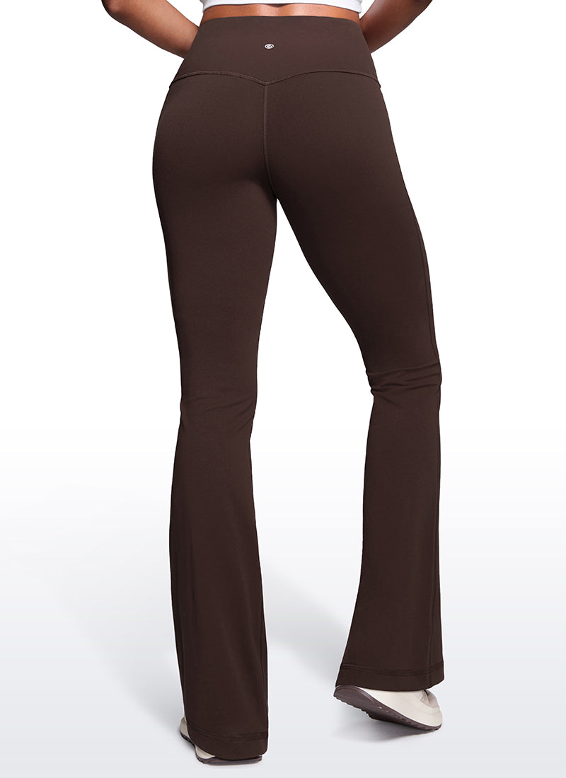 Butterluxe Quần legging cạp cao, ống loe rộng, kiểu bootcut, có túi, cỡ 33