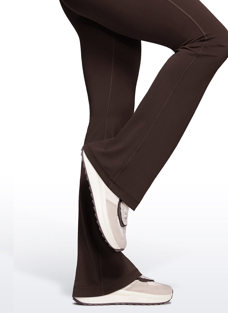 Butterluxe Quần legging cạp cao, ống loe rộng, kiểu bootcut, có túi, cỡ 33